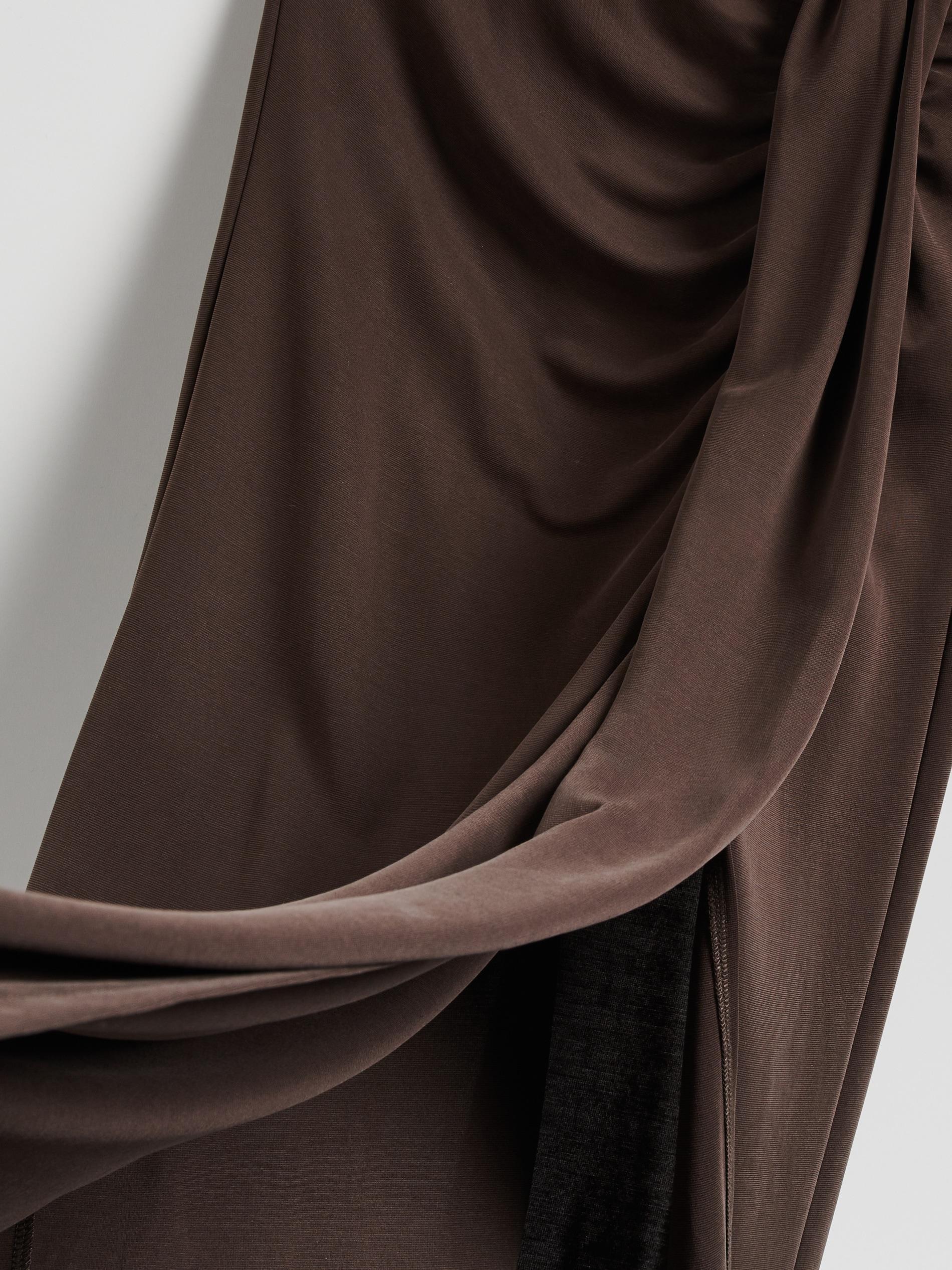 Brown Modal Blend Skirt, Brown, large image number 1