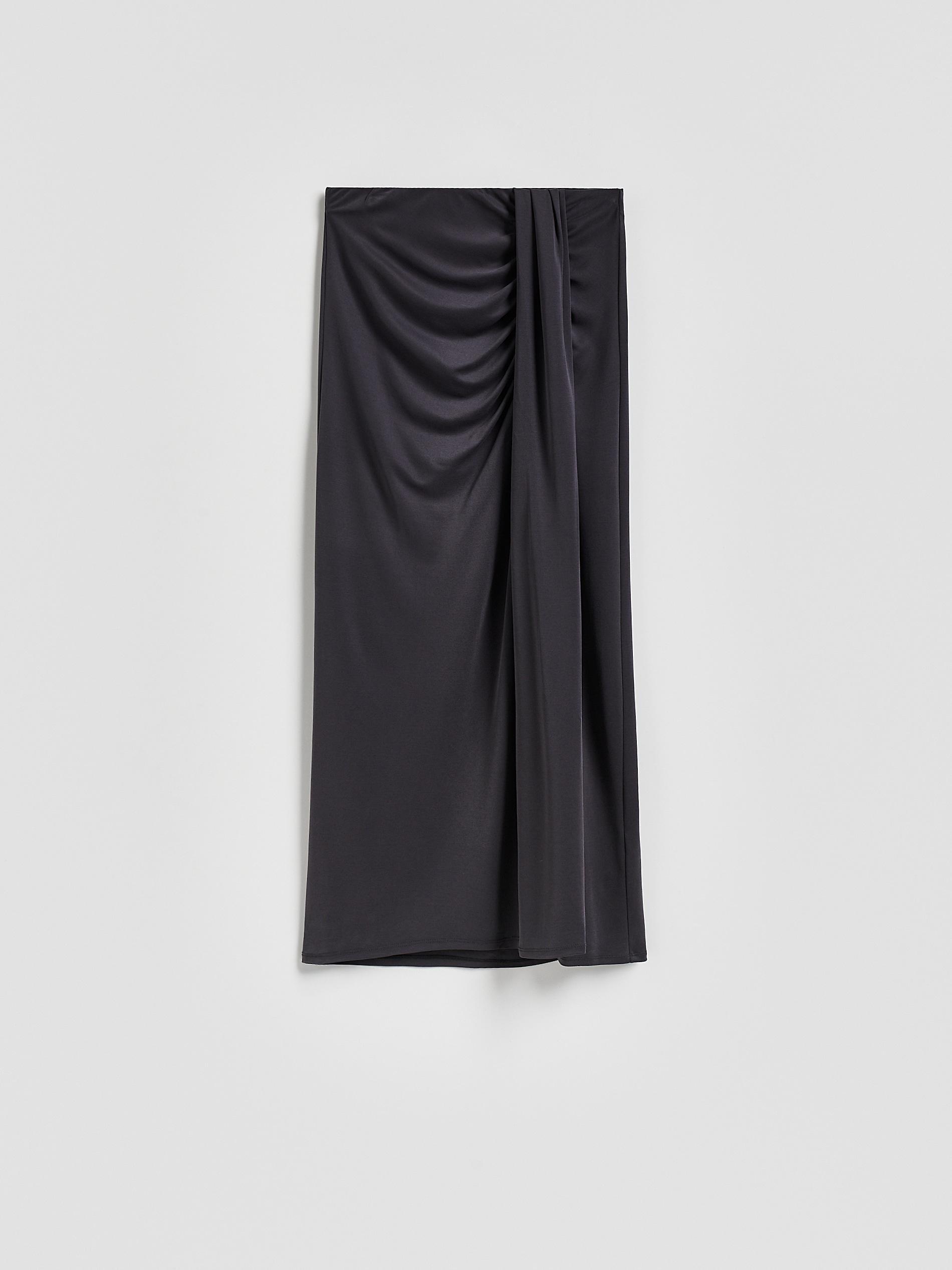 Grey Modal Blend Skirt, Grey, large image number 0