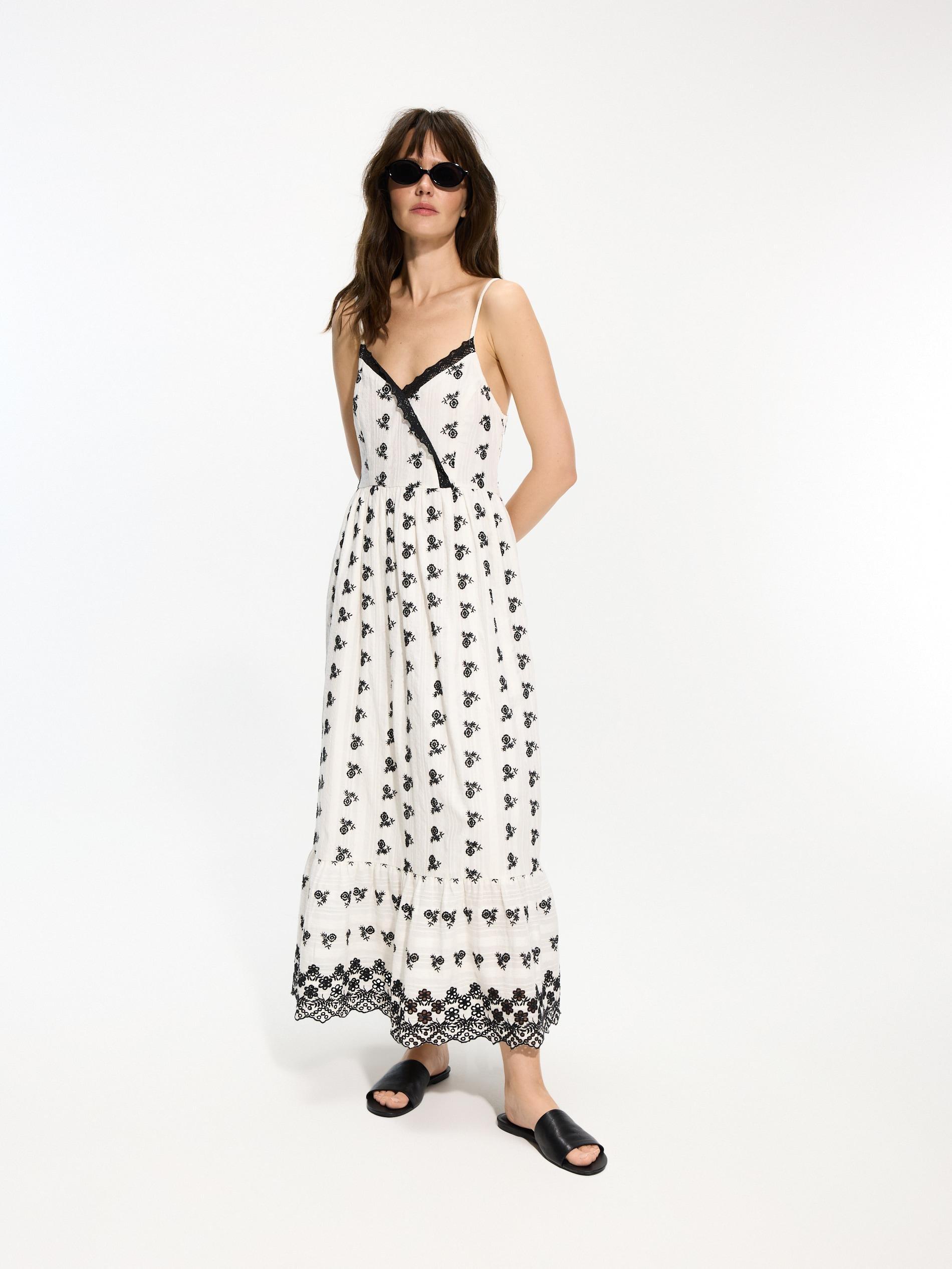 Multicolour Cotton Dress, Multicolor, medium