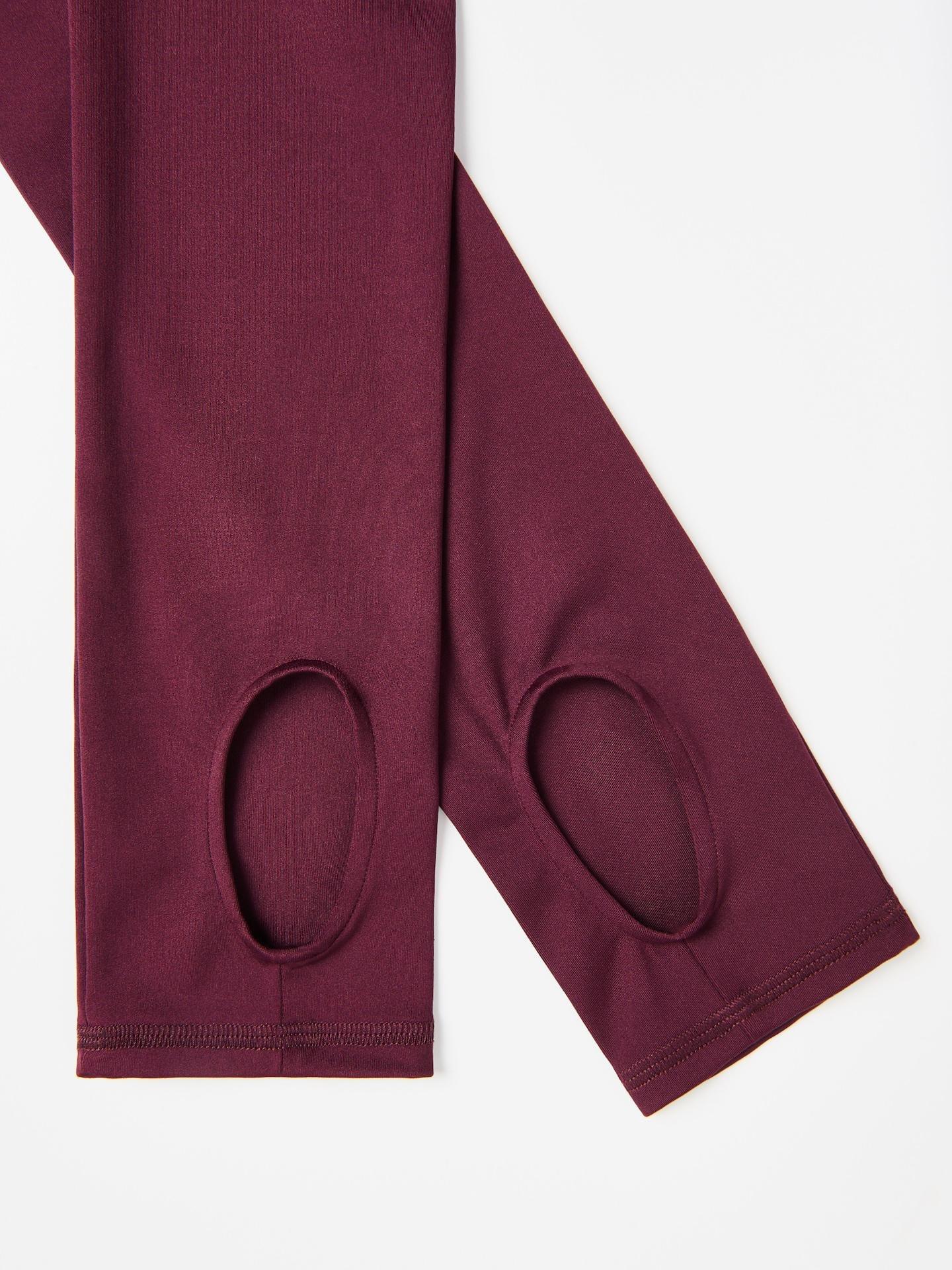 Mahogany Plain Leggings, Burgundy, large image number 4