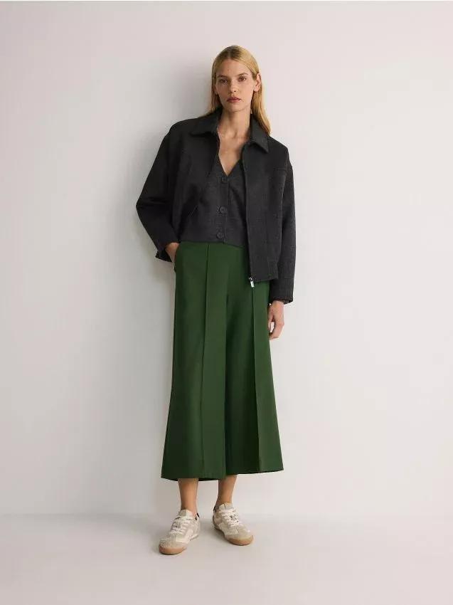 Green Striped Culottes, , large image number 0