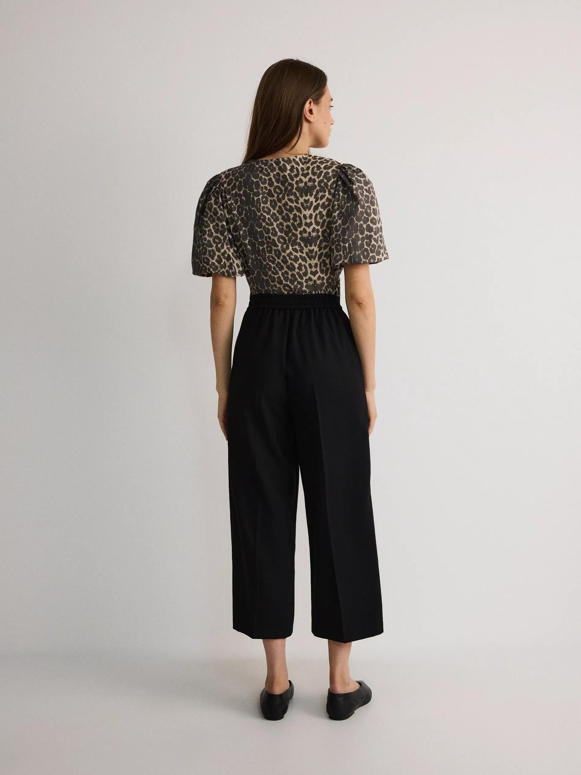 Black Striped Culottes, , large image number 2