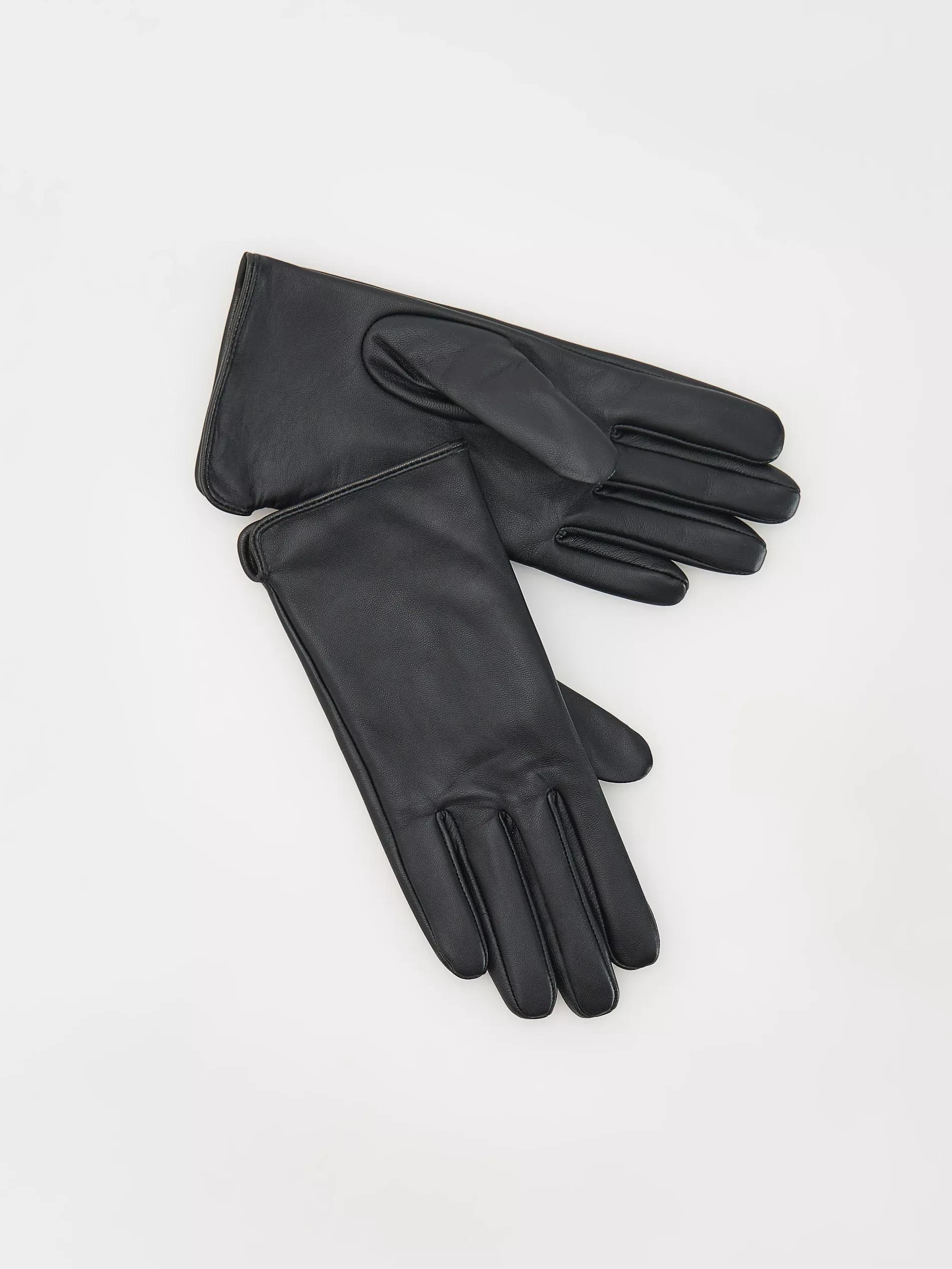 Black Leather Gloves, , large image number 1