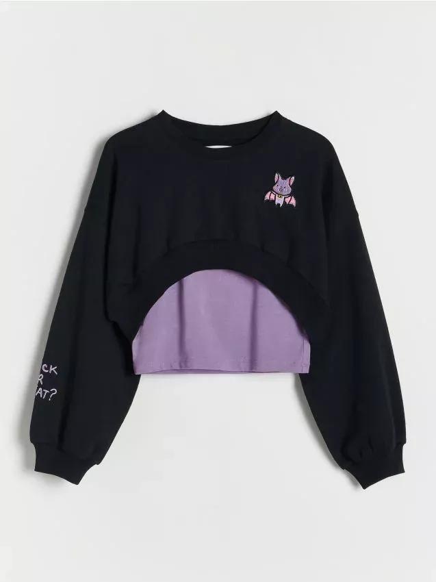 Black Blouse, Kids Girl, , large image number 0
