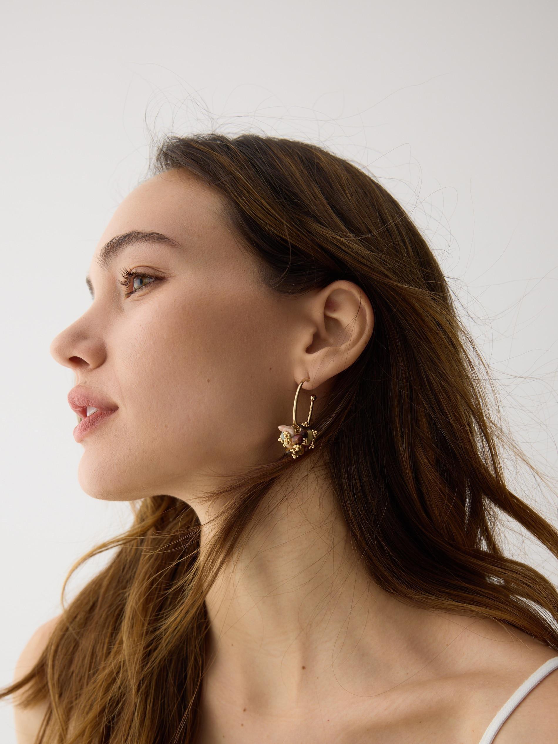 Multicolour Stone Earrings, Multicolor, large image number 0