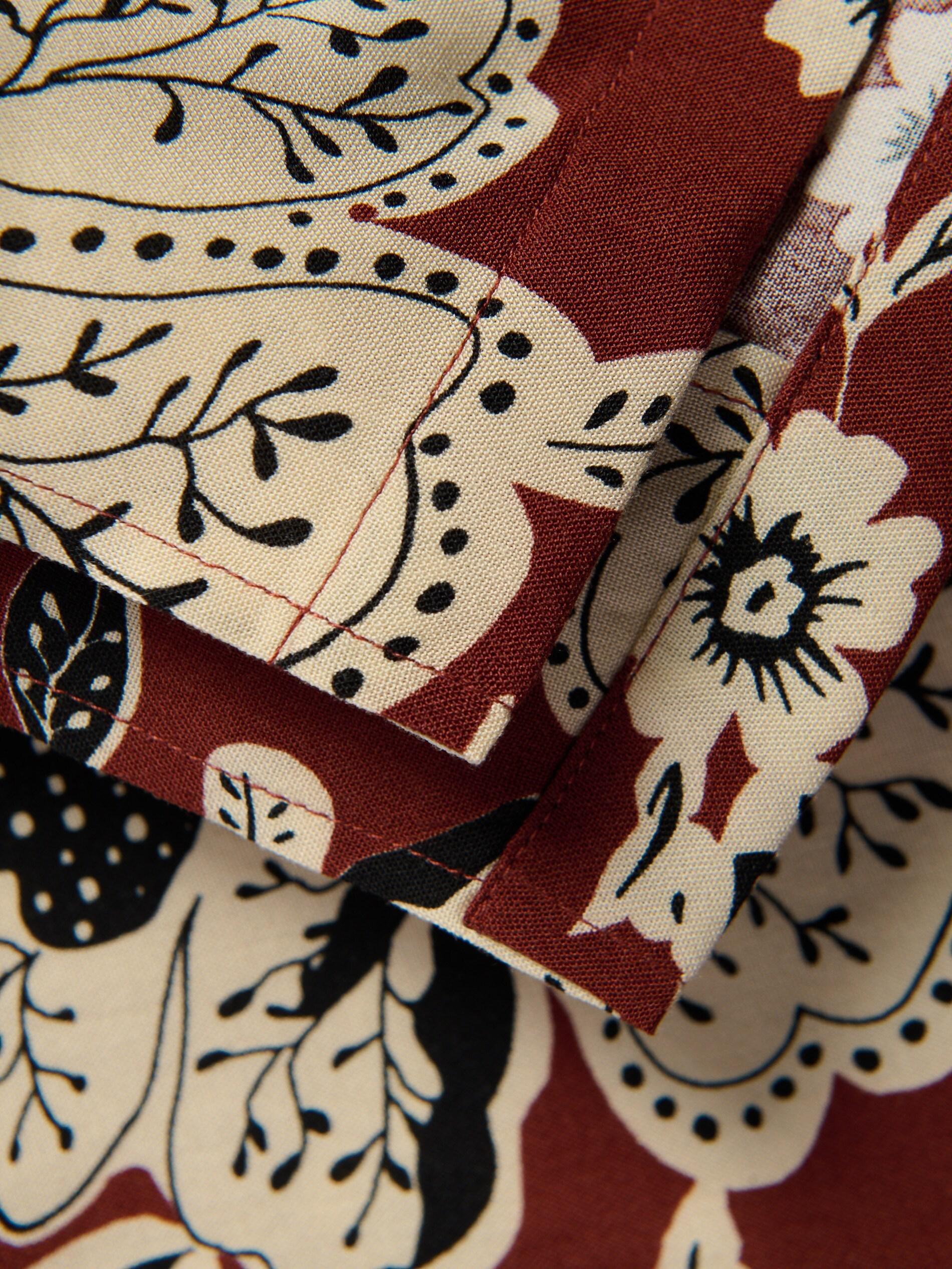 Red Comfort Fit Patterned Shirt, 7401_92P, medium