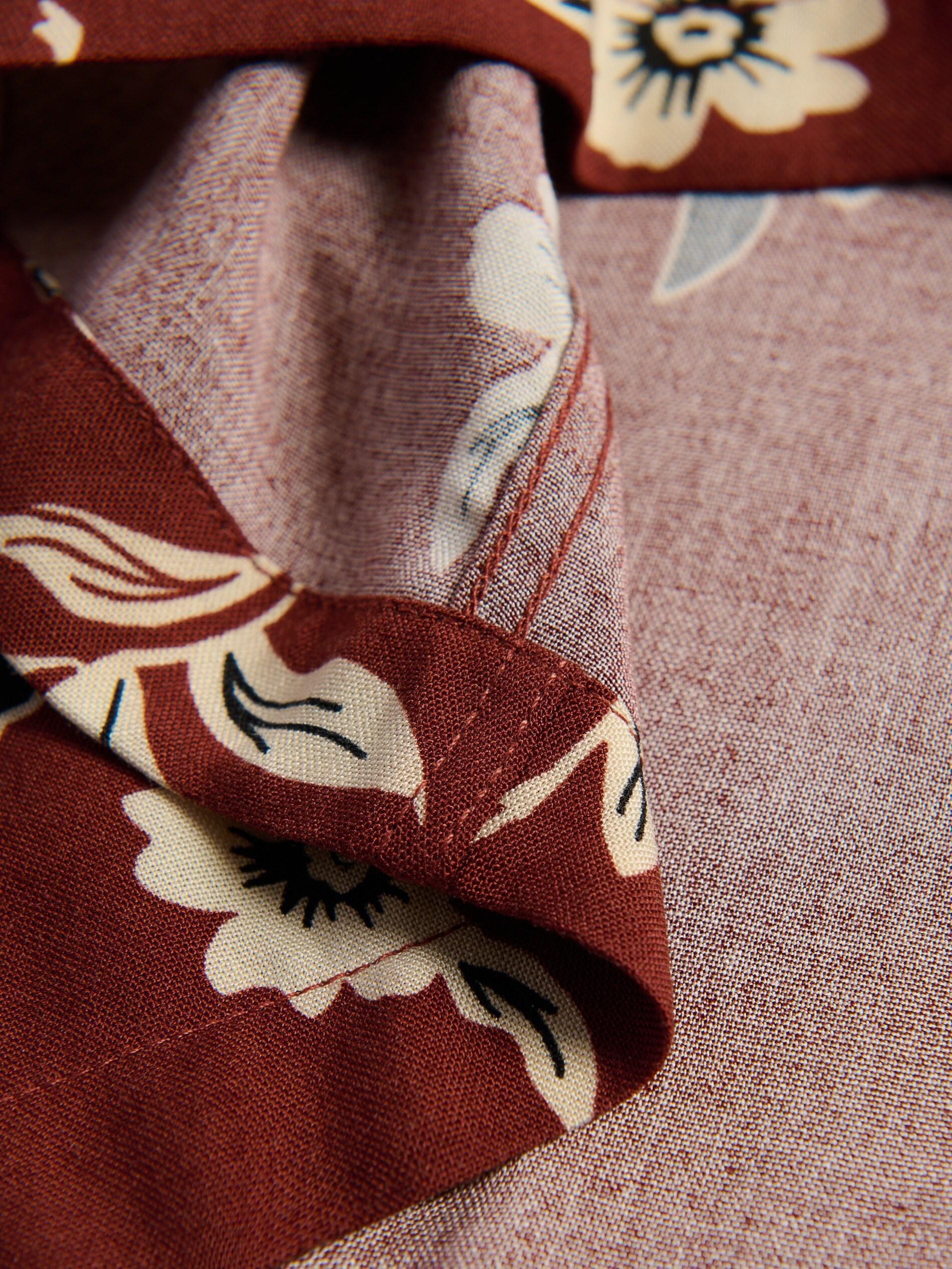 Red Comfort Fit Patterned Shirt, 7401_92P, large image number 3