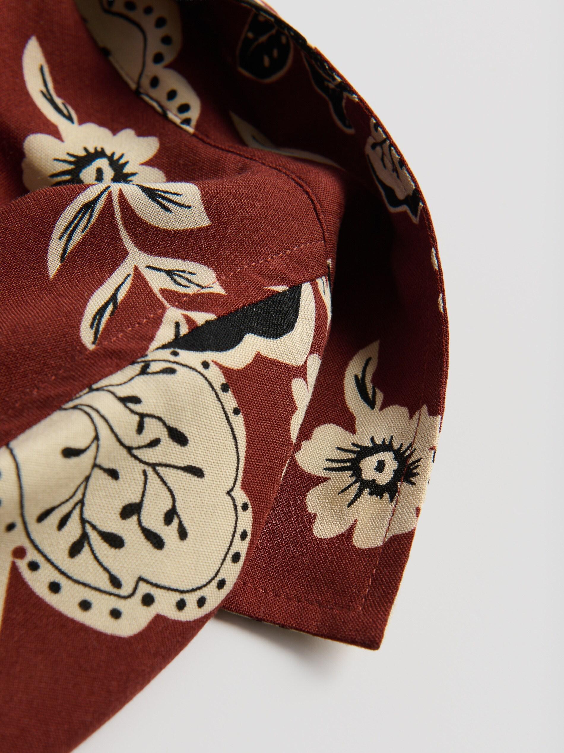 Red Comfort Fit Patterned Shirt, 7401_92P, large image number 4