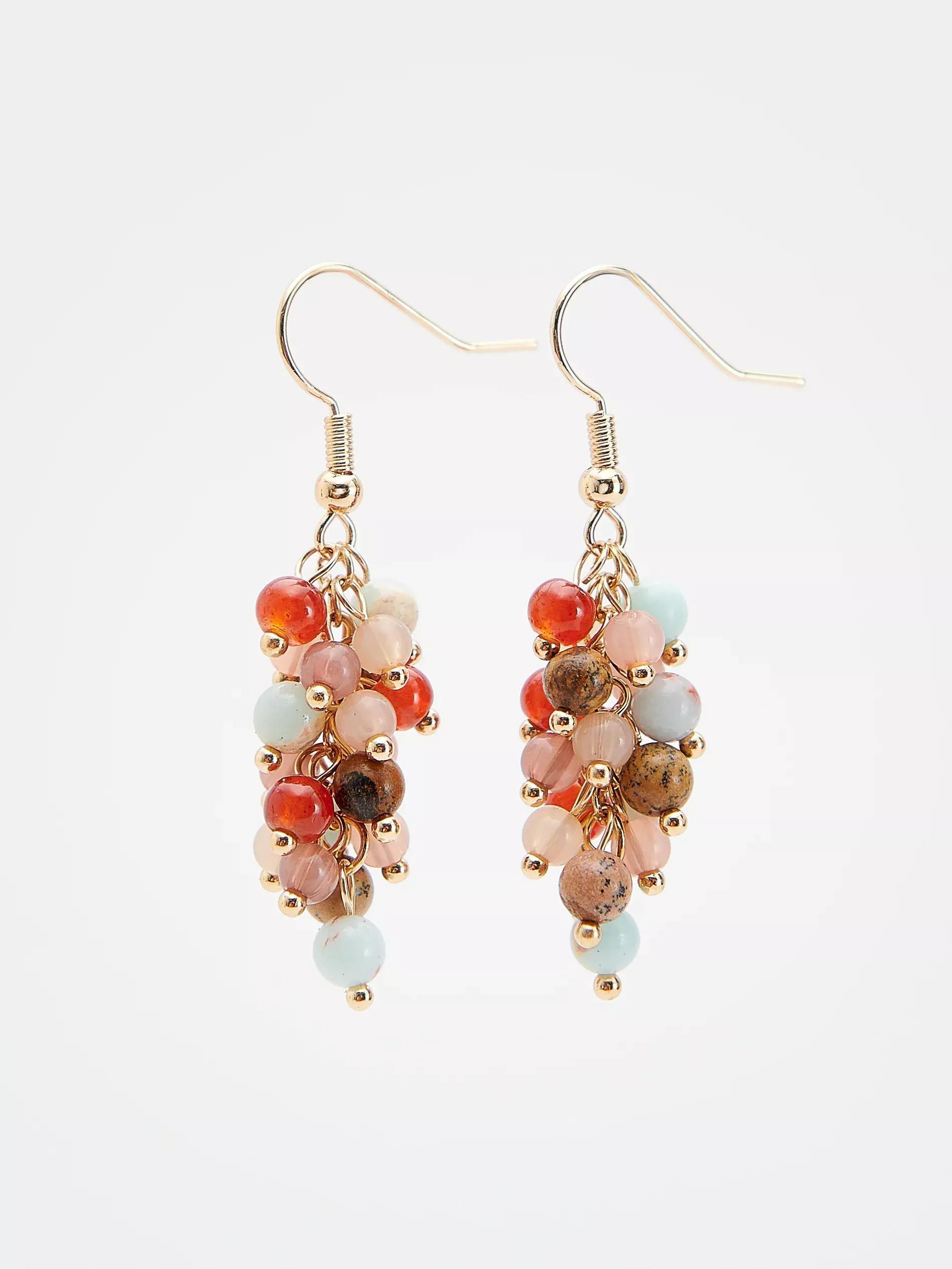 Multicolour Dangle Earrings With Beads, Multicolor, large image number 0