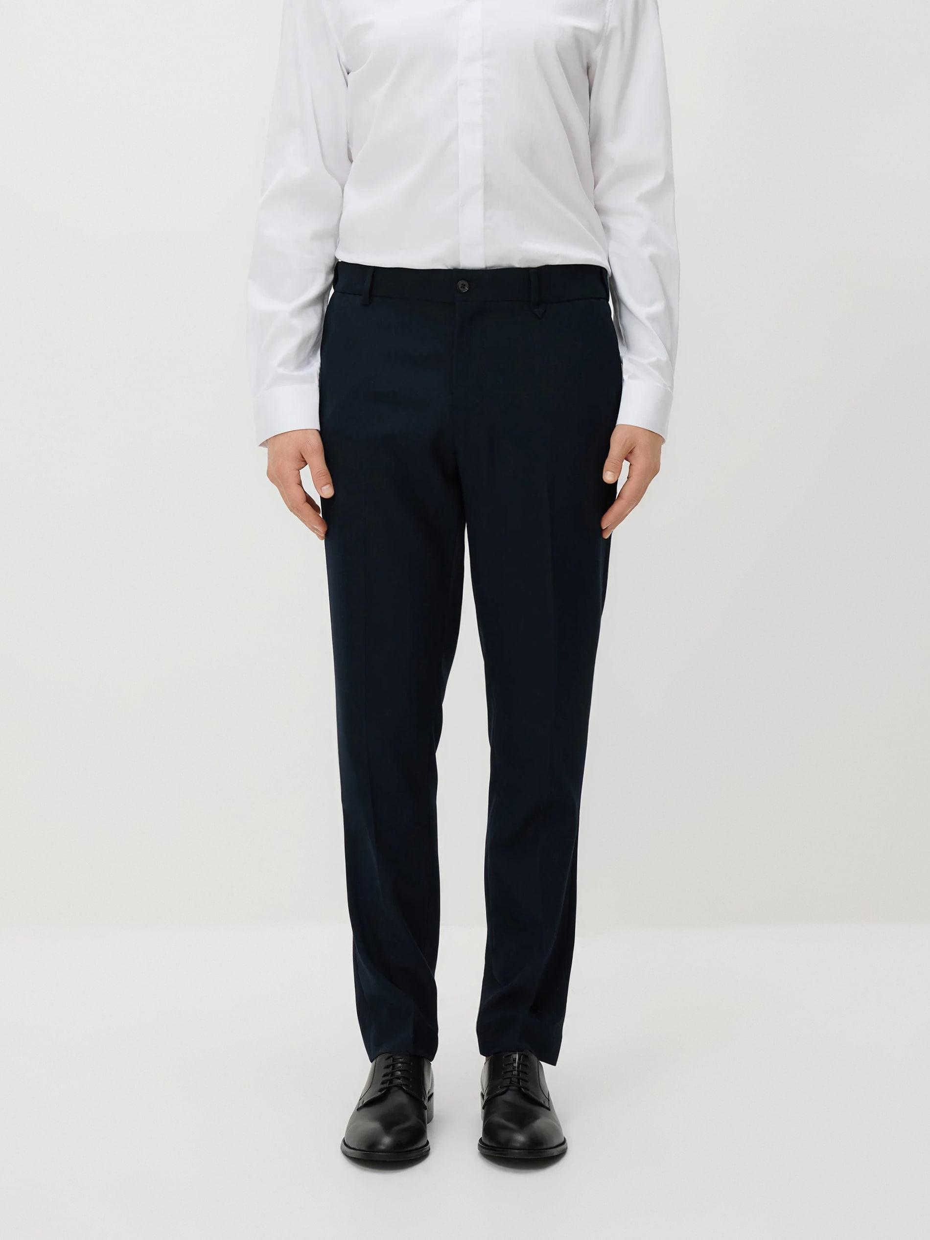 Navy Slim Fit Suit Trousers, Navy, large image number 1