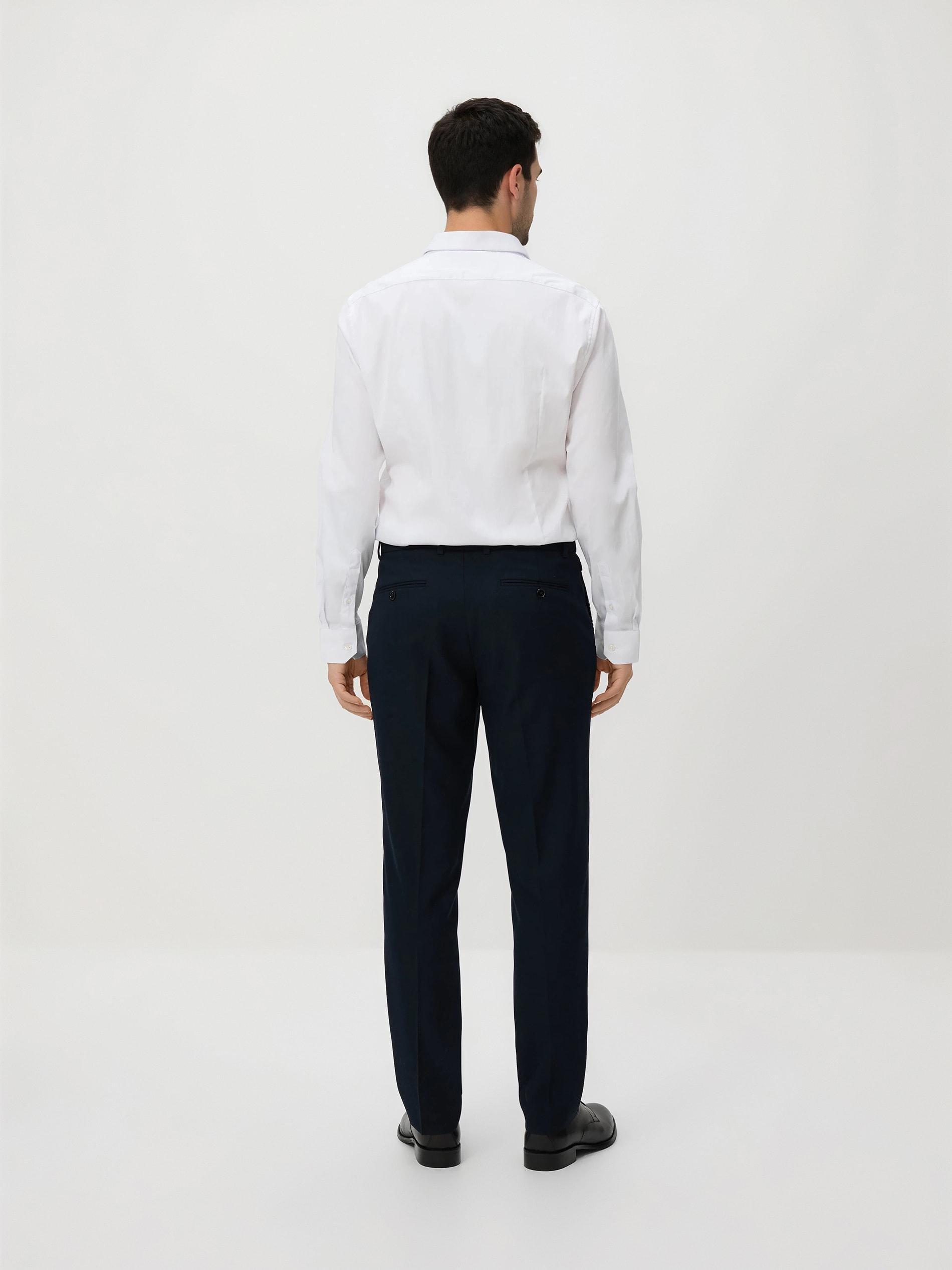 Navy Slim Fit Suit Trousers, Navy, large image number 3