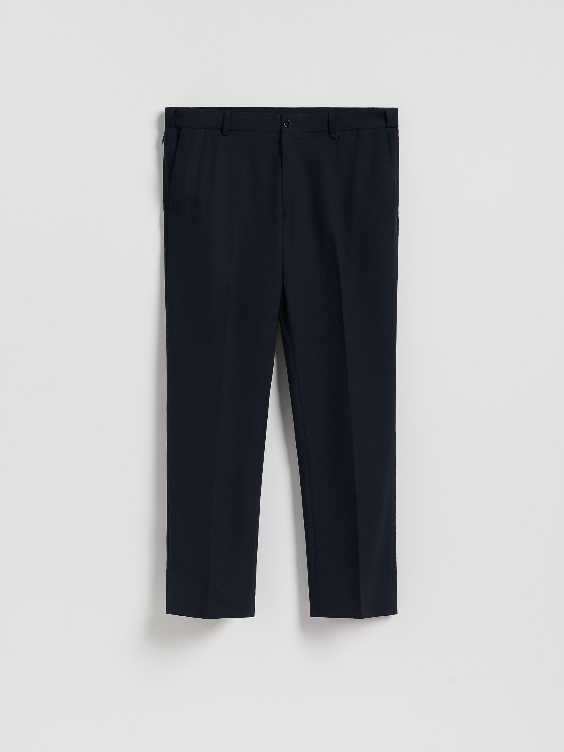 Navy Slim Fit Suit Trousers, Navy, large image number 4