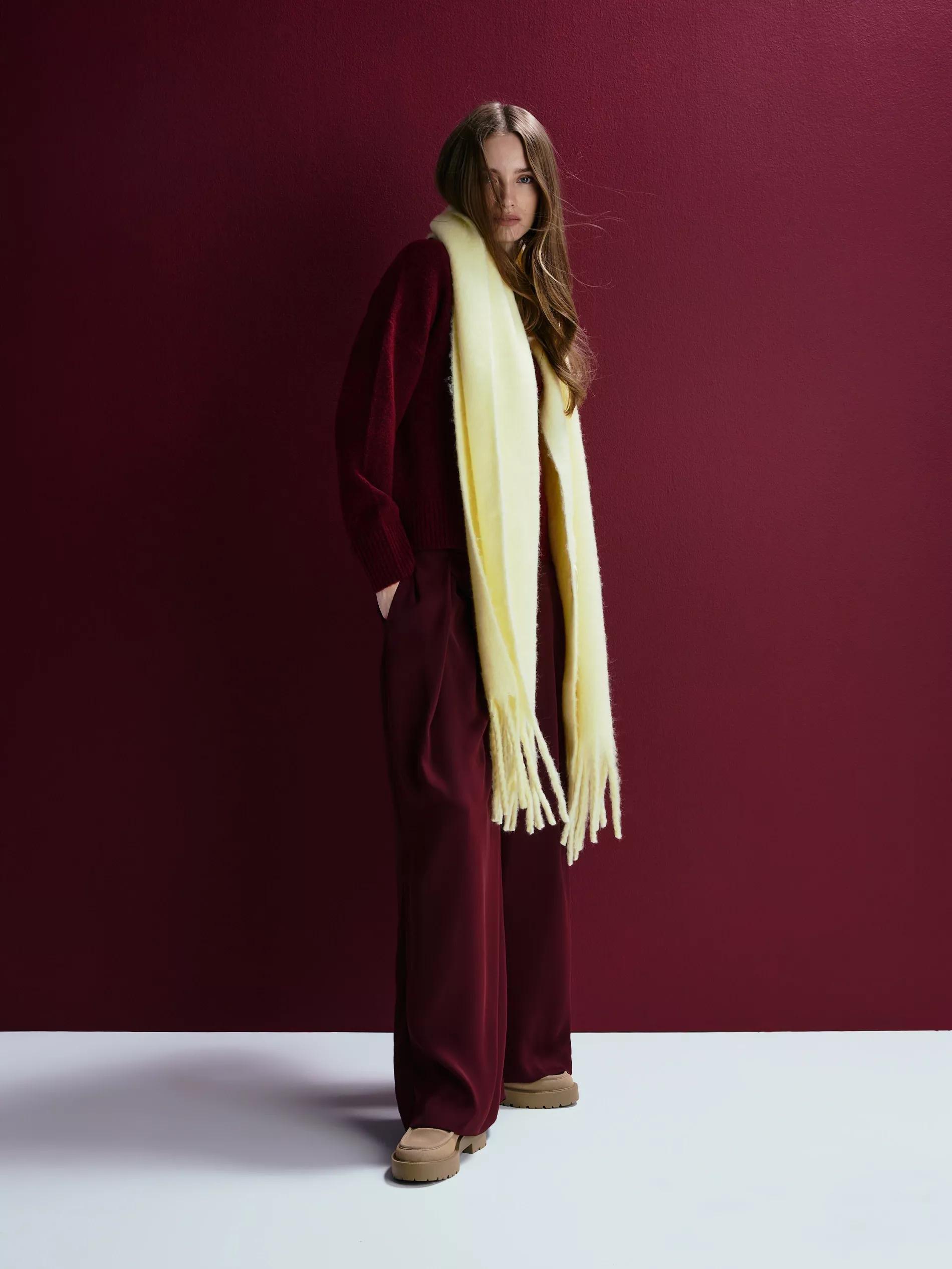 Burgundy Pleated Pants, , large image number 0