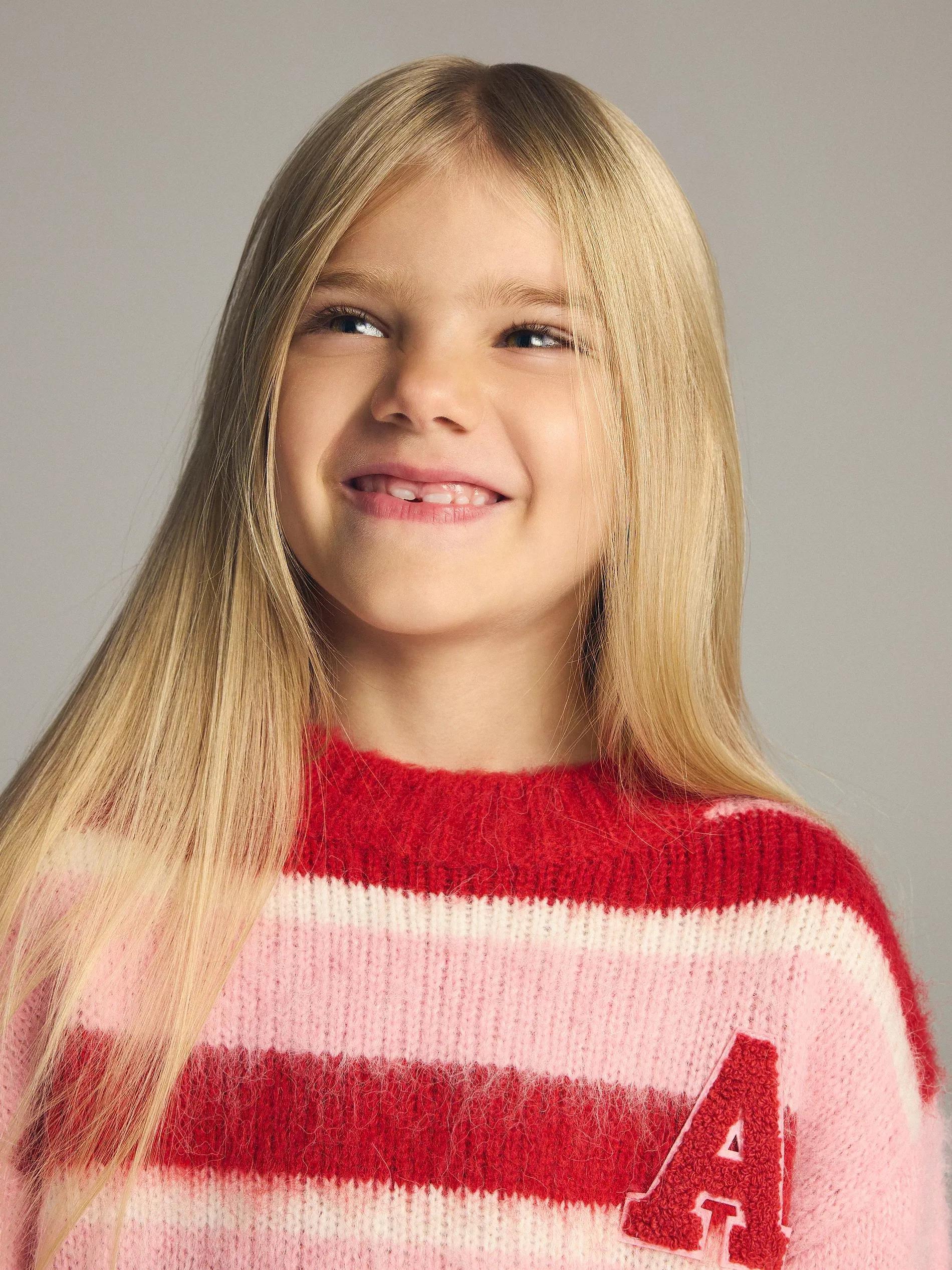 Multicolour Knitted Sweater With Wool Blend, Multicolor, large image number 4