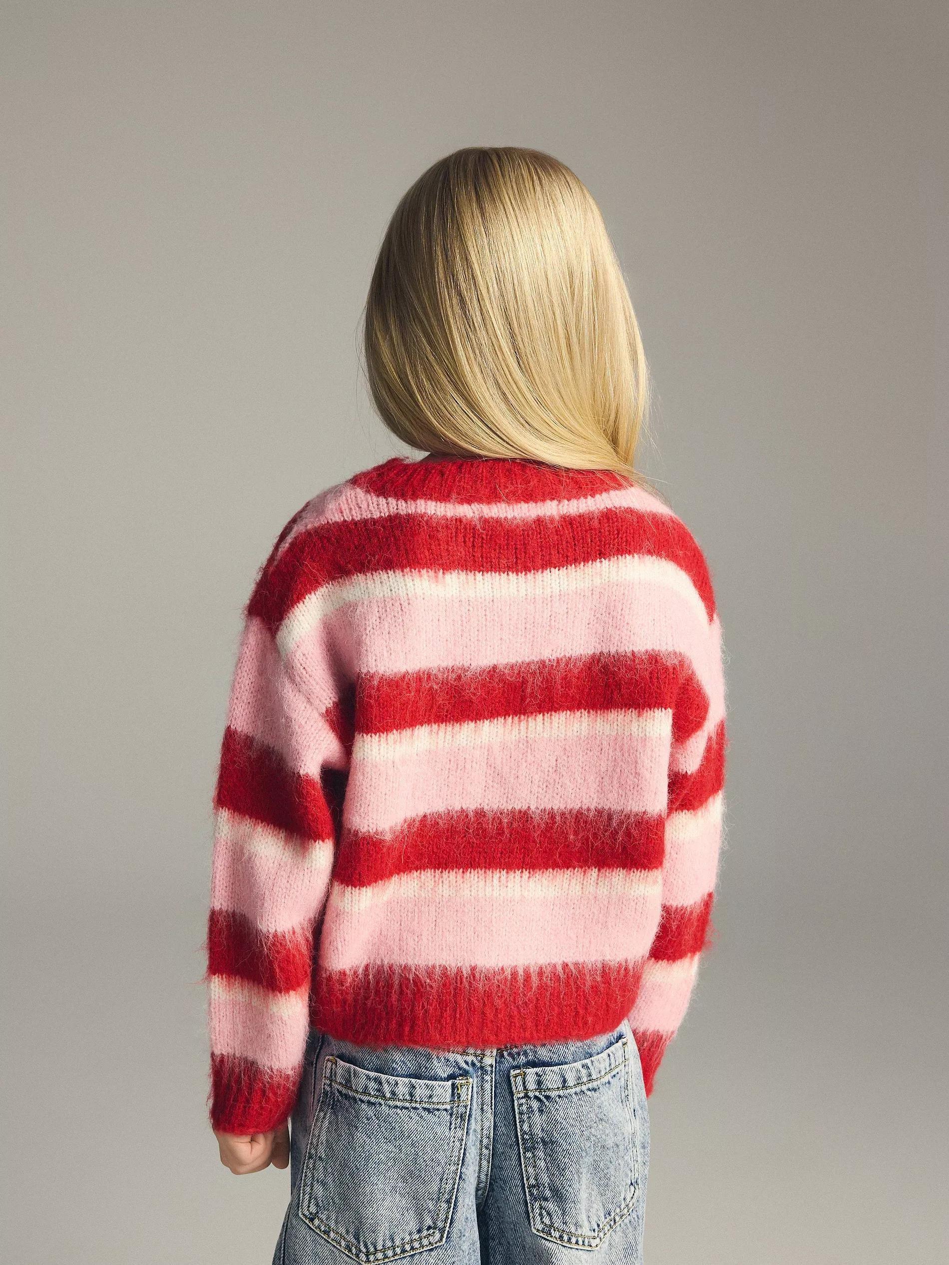 Multicolour Knitted Sweater With Wool Blend, Multicolor, large image number 5