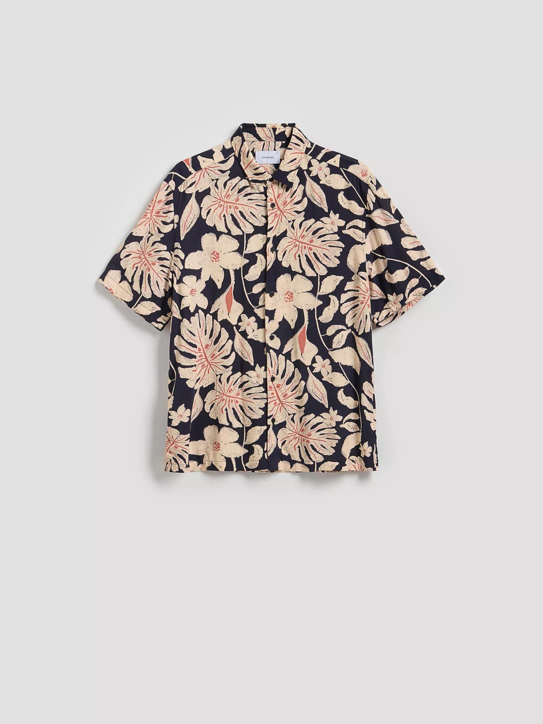 NAVY Comfort fit viscose shirt, , large image number 0