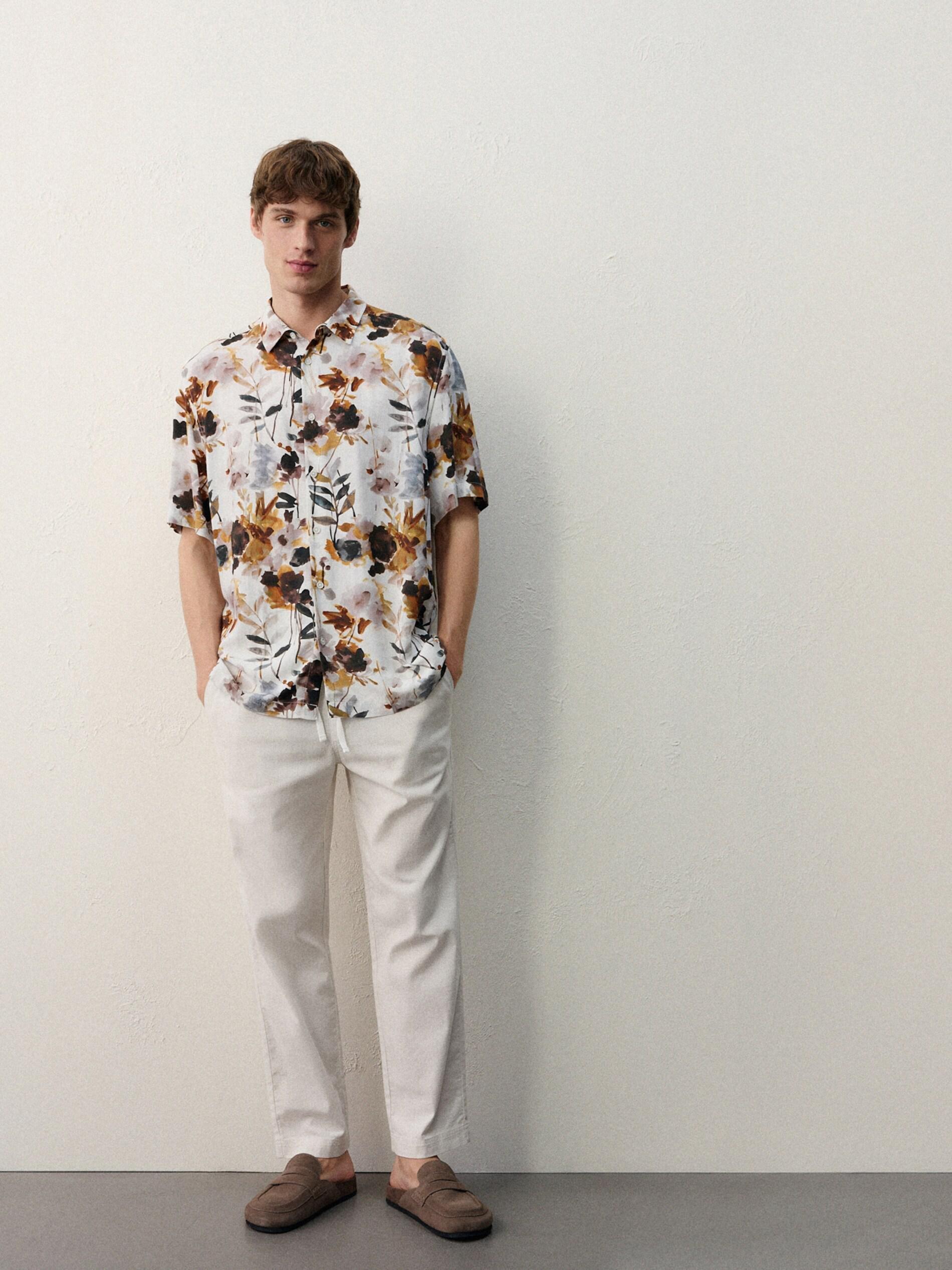 MULTICOLOR Comfort fit viscose shirt, Multicolor, large image number 0