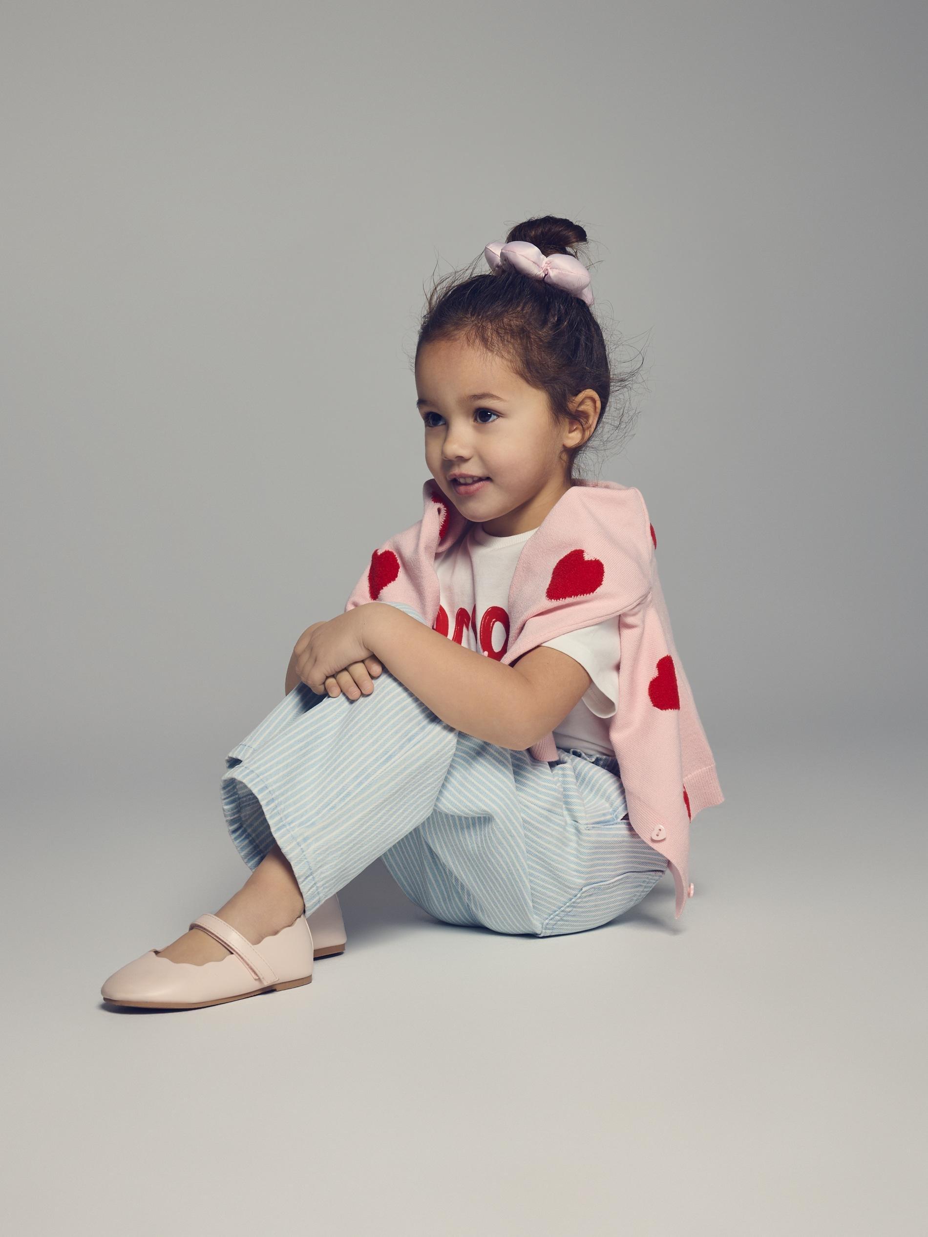 Blue Striped Baggy Jeans, Blue, large image number 1