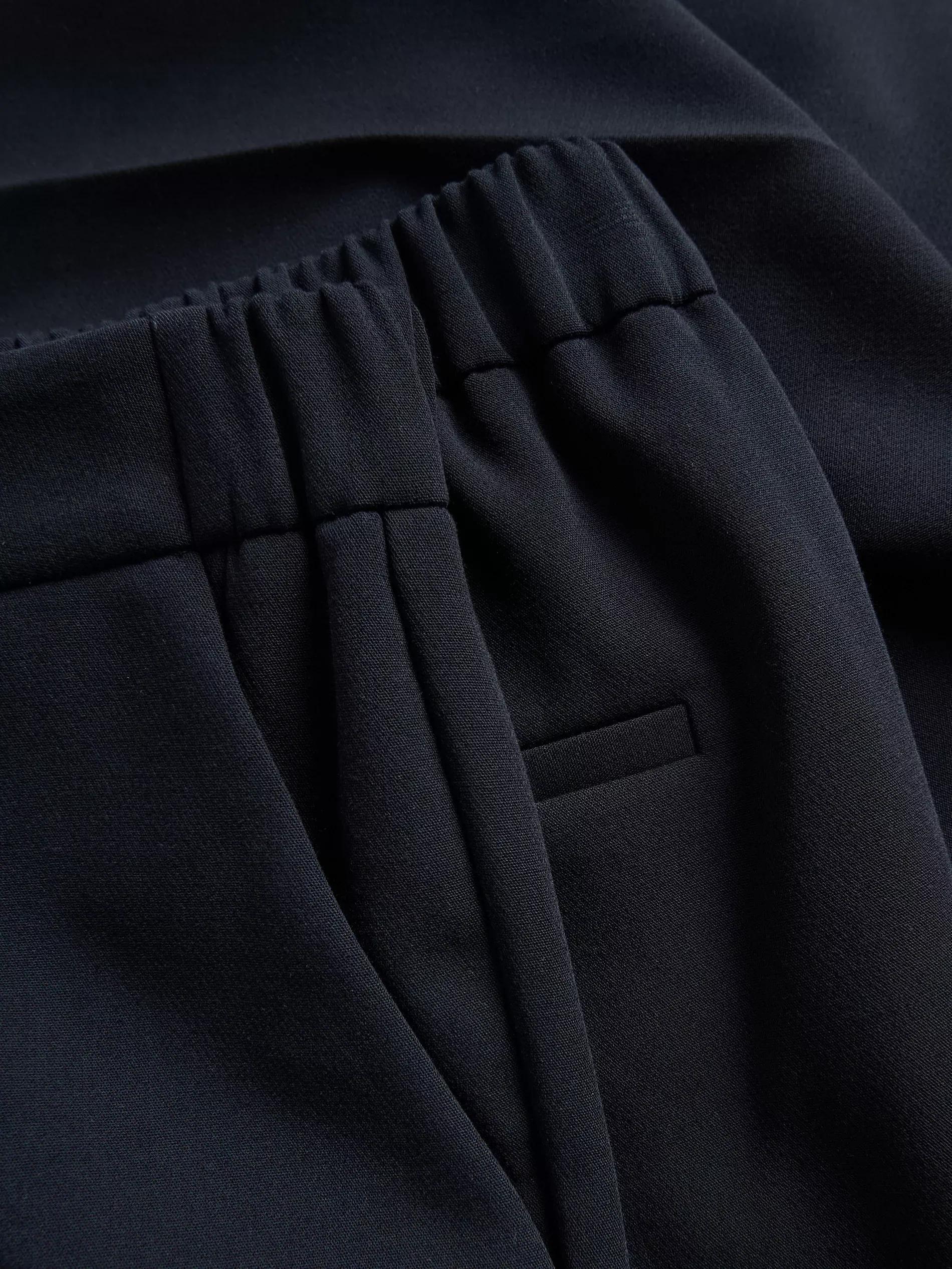 Navy Creased Cigarette Trousers, , large image number 1