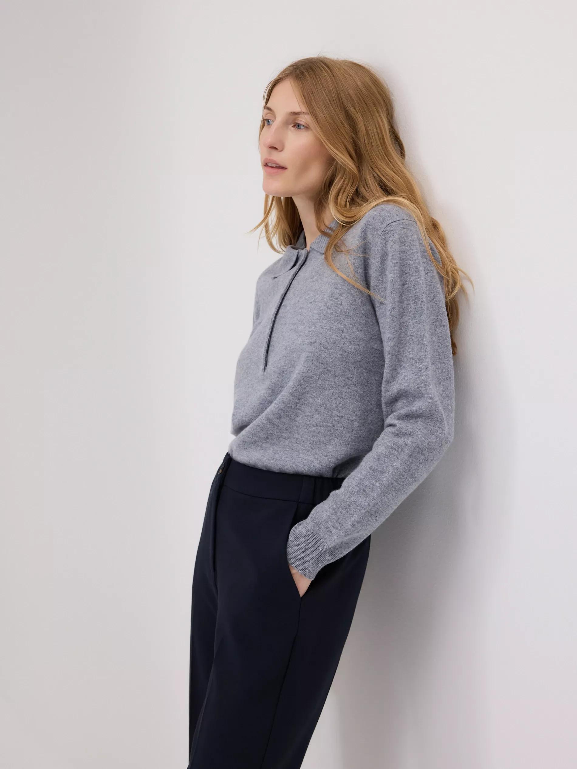 NAVY Creased cigarette trousers, Navy, medium