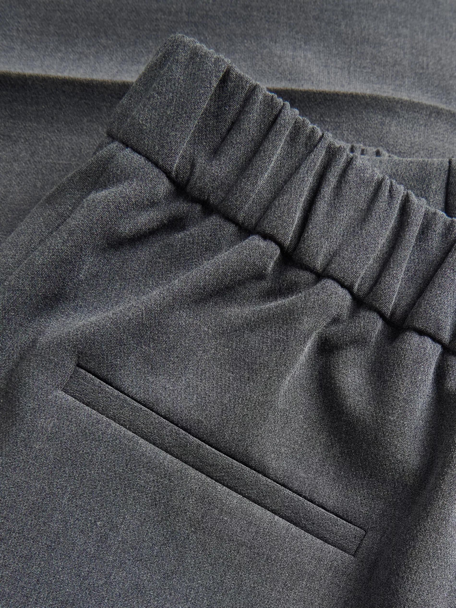 Grey Creased Cigarette Trousers, , large image number 1