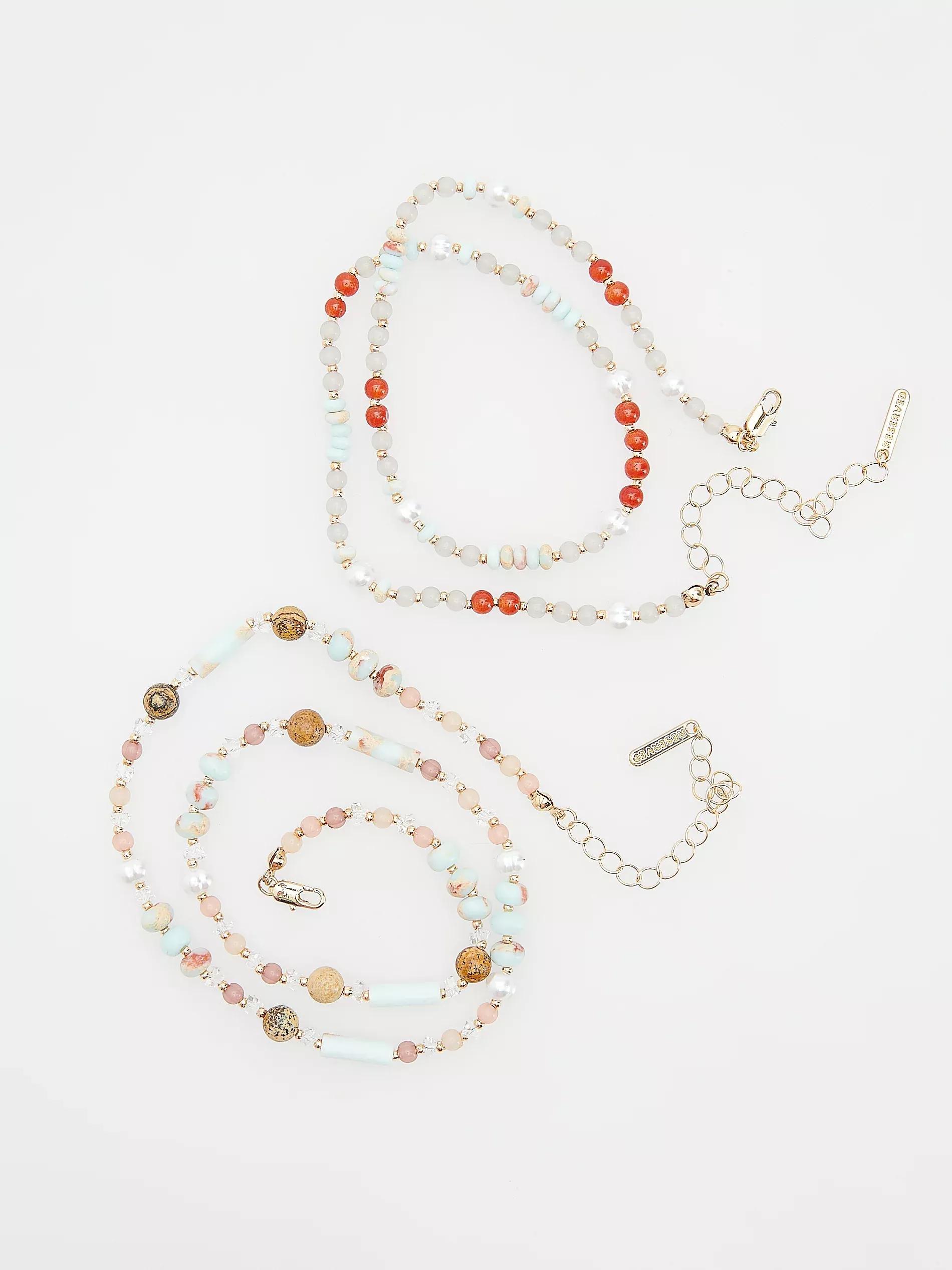 Multicolour Beaded Necklaces Set, Multicolor, large image number 1