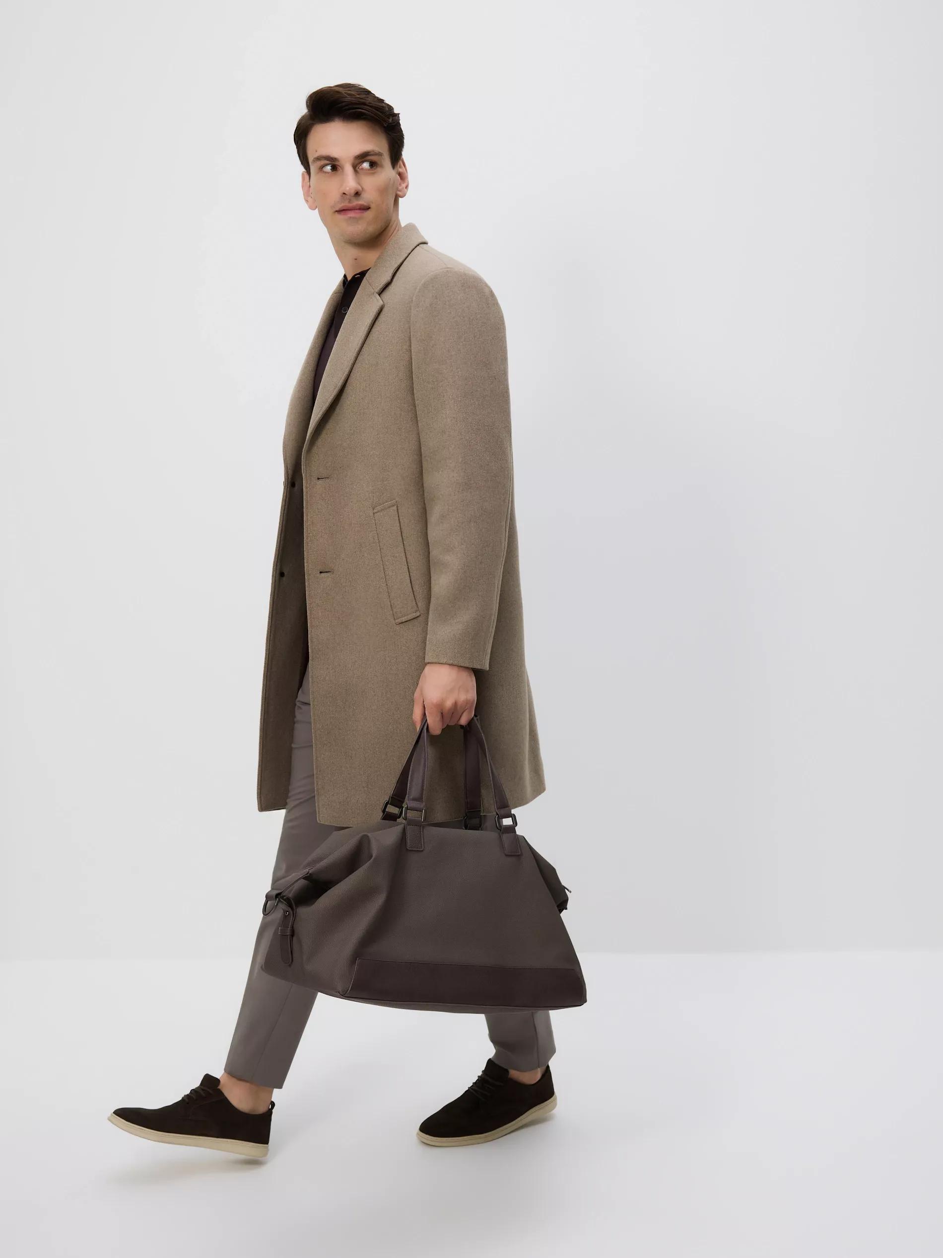 Brown Weekend Bag, Brown, large image number 1