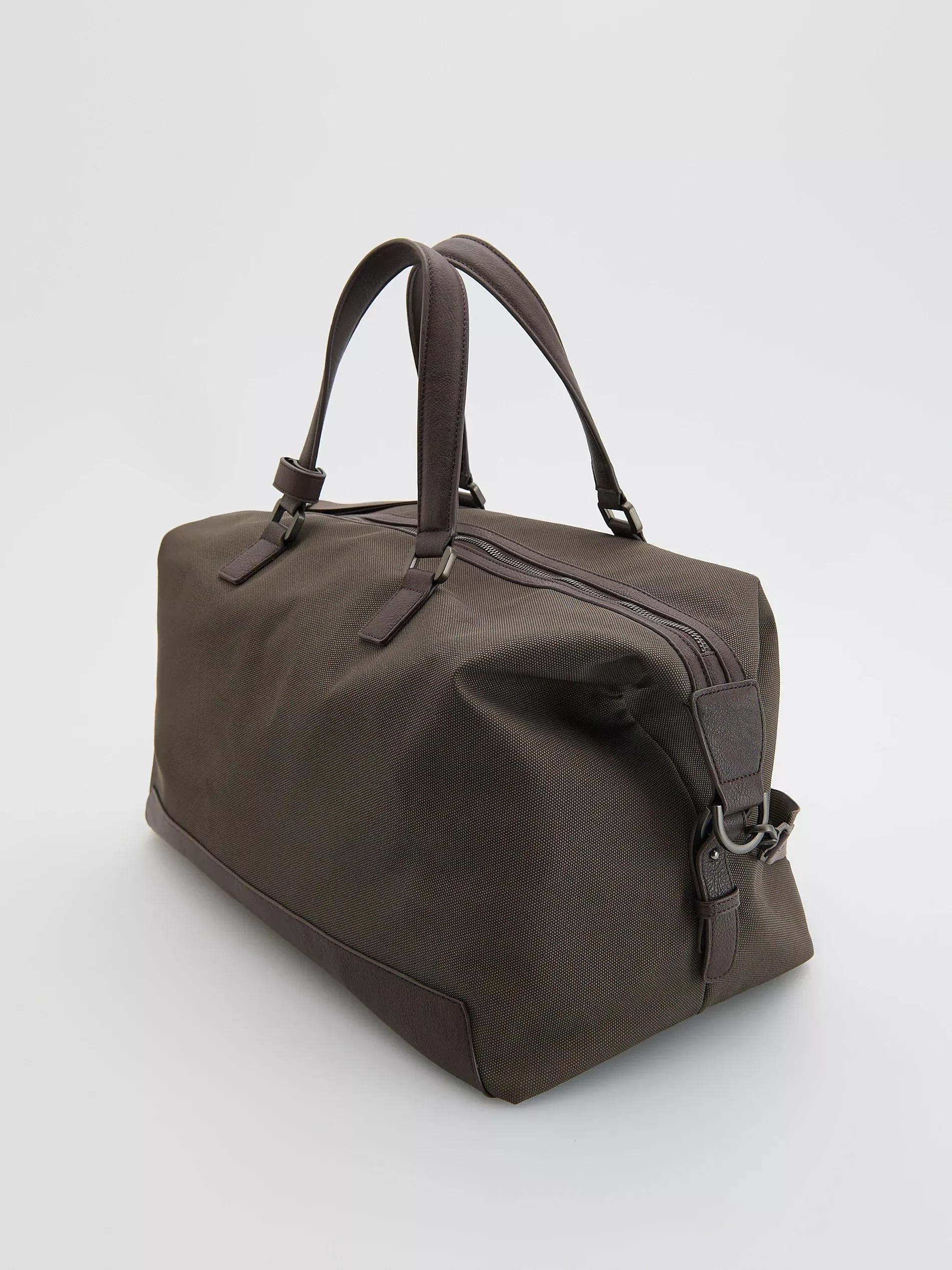 Brown Weekend Bag, Brown, large image number 3