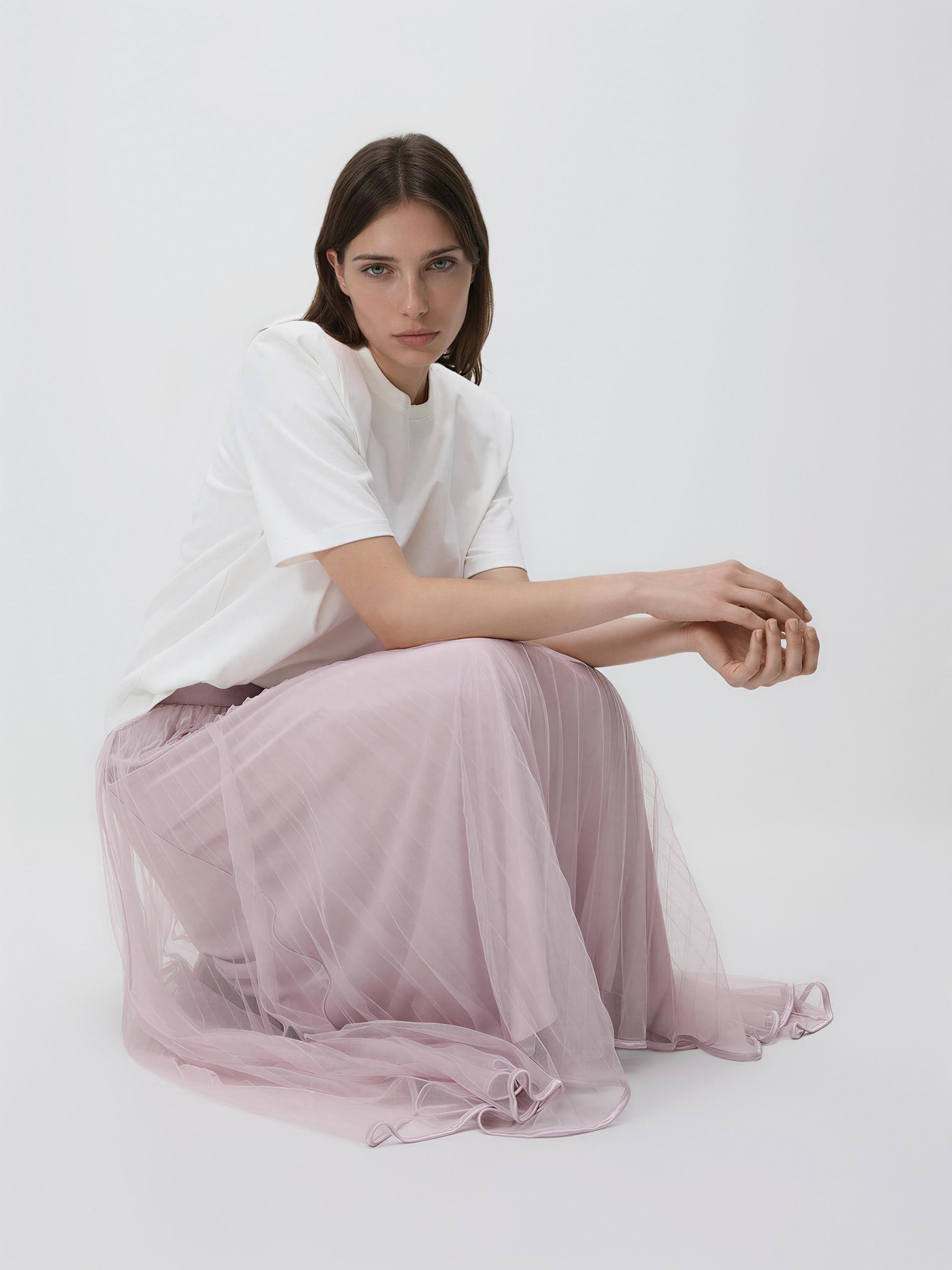 Pink Midi Skirt, Pink, large image number 1