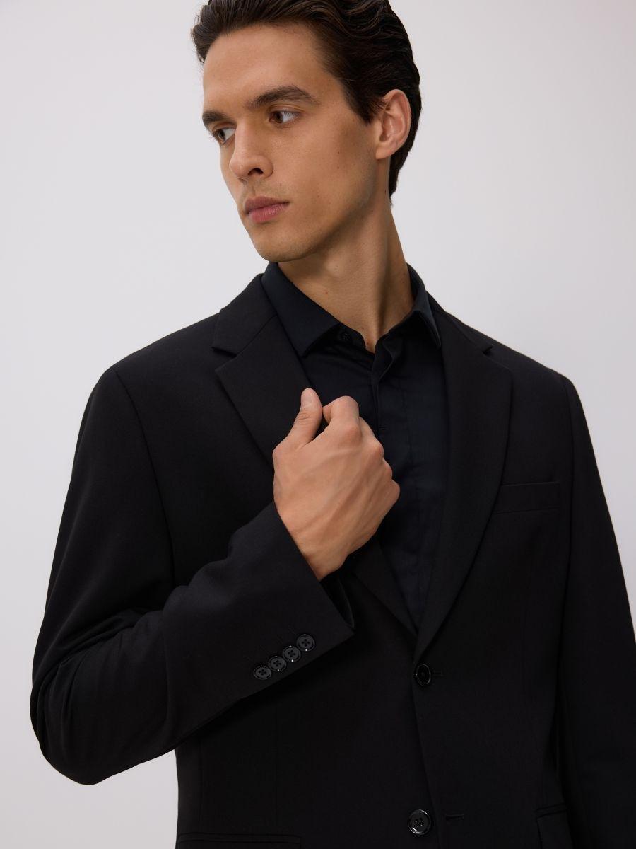 Slim fit blazer, Black, large image number 0