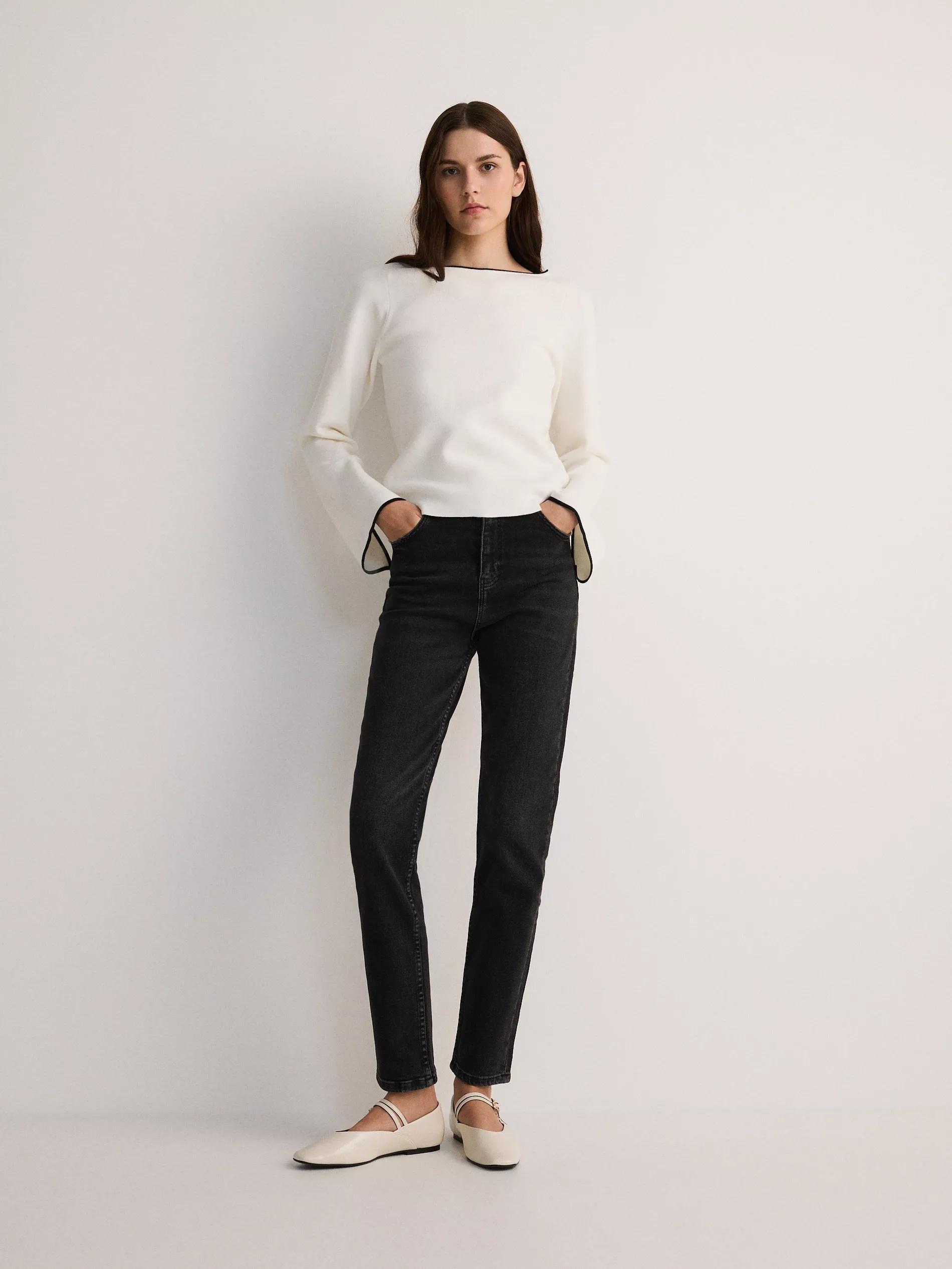 Black Slim Fit Jeans, , large image number 4