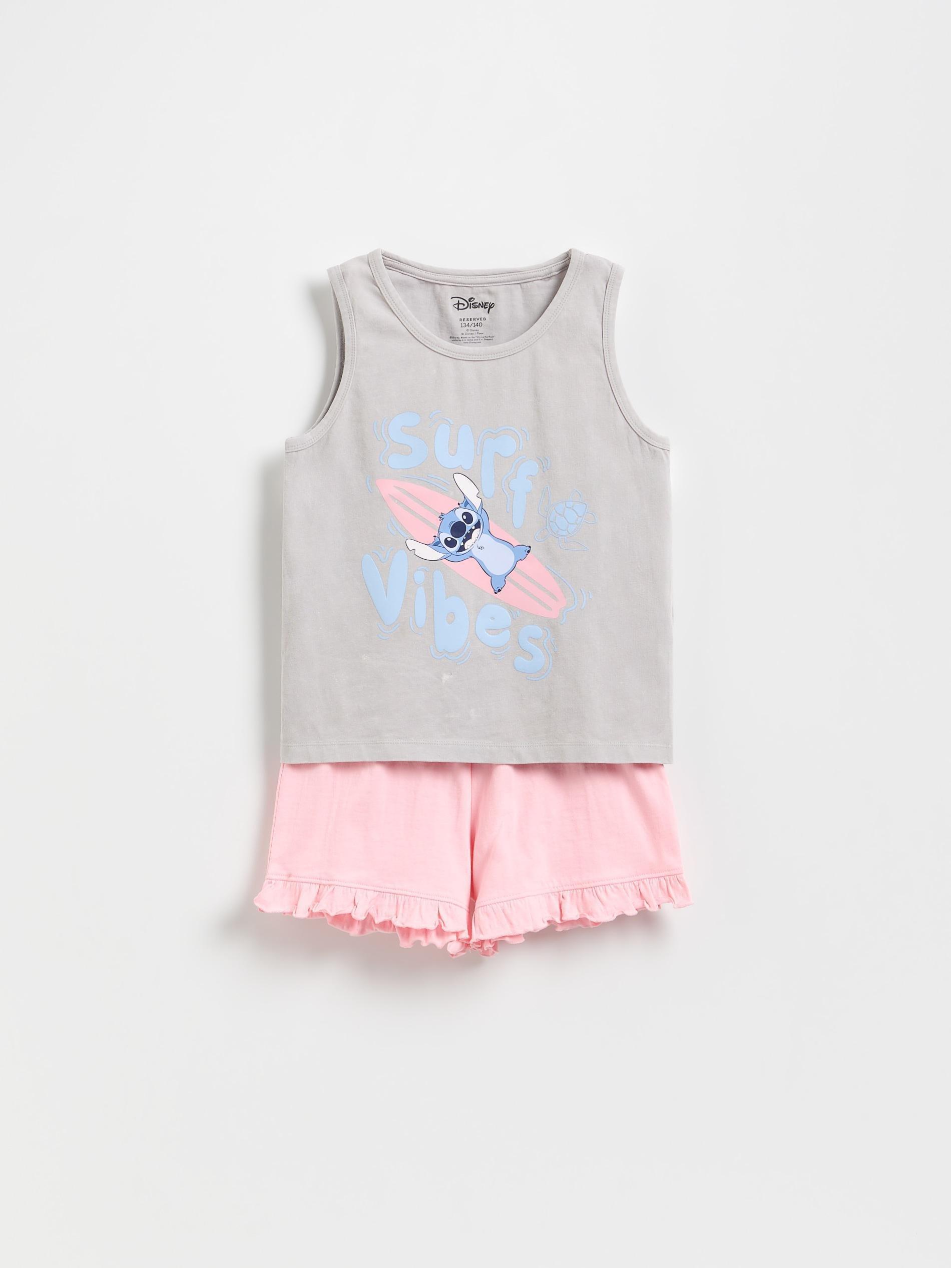 PINK Lilo & Stitch two piece pyjama set, Pink, medium