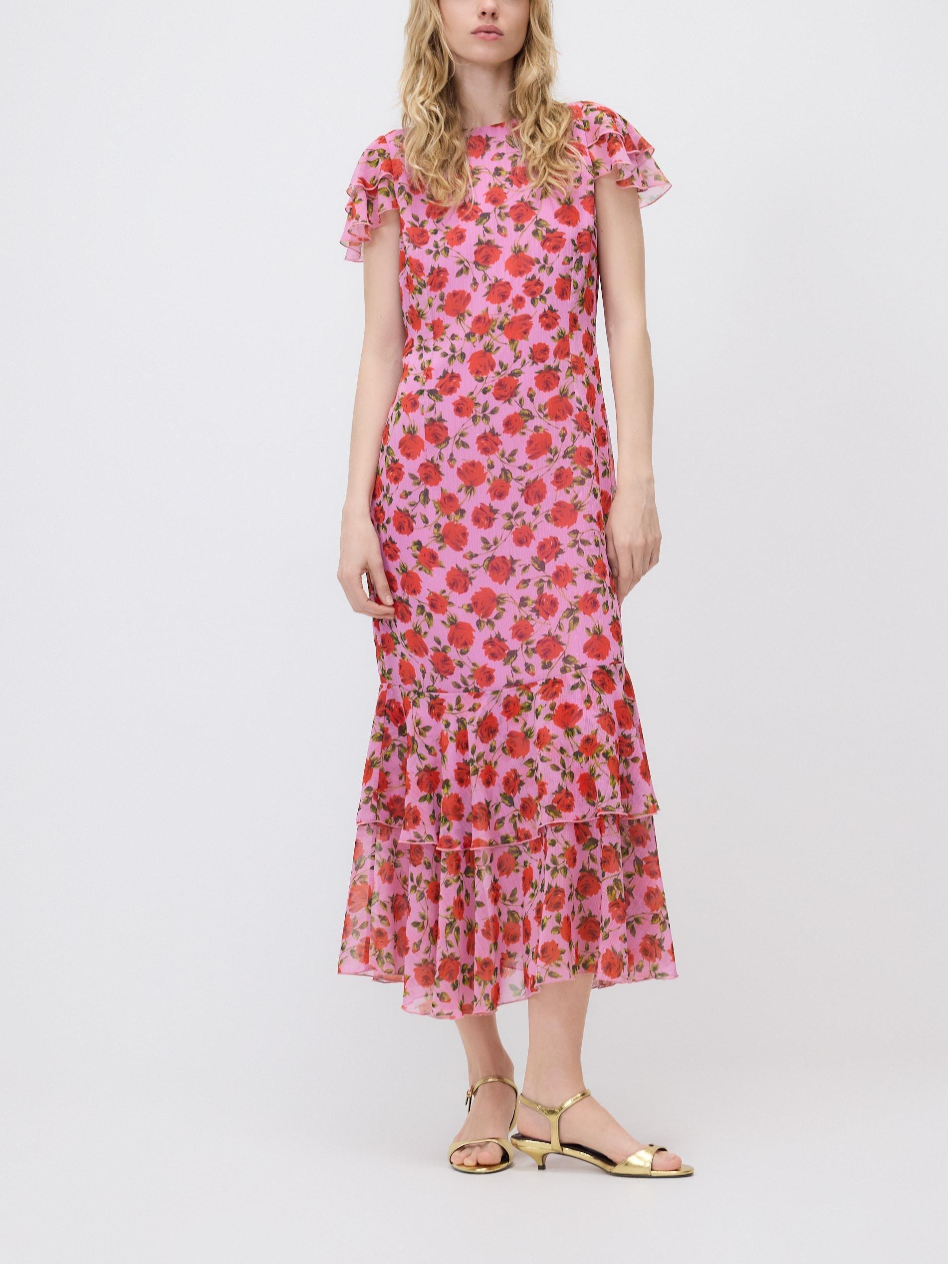 Multicolour Maxi Dress With Ruffle Details, Multicolor, large image number 1