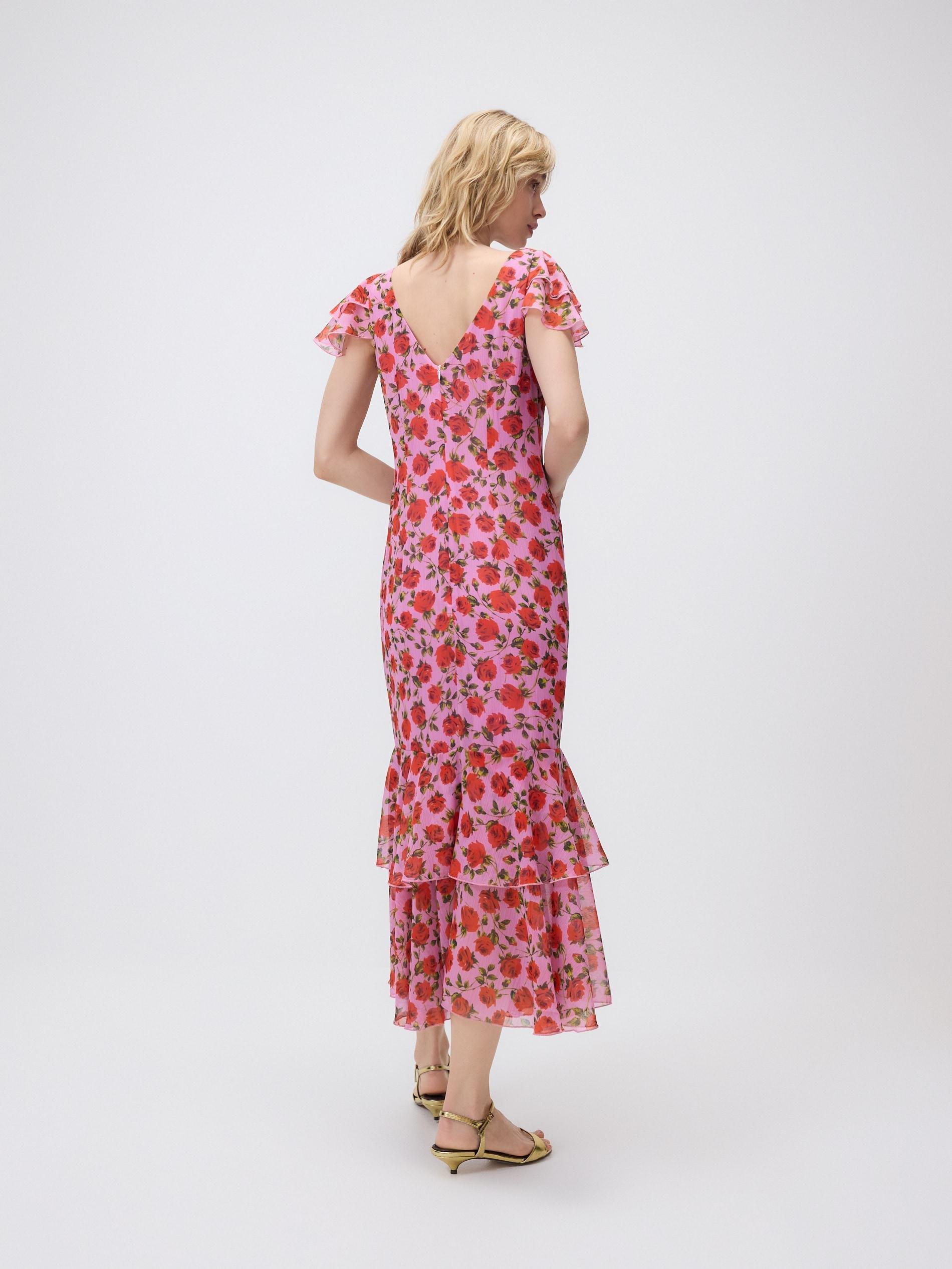 Multicolour Maxi Dress With Ruffle Details, Multicolor, large image number 3