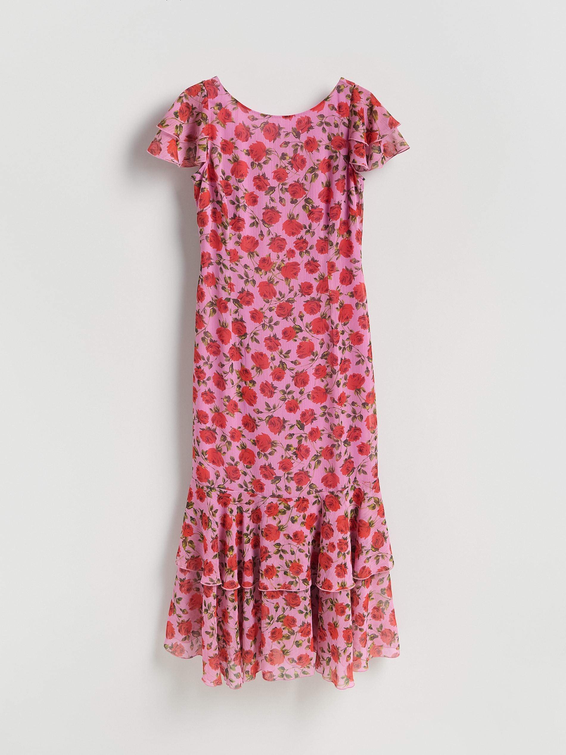 Multicolour Maxi Dress With Ruffle Details, Multicolor, large image number 4