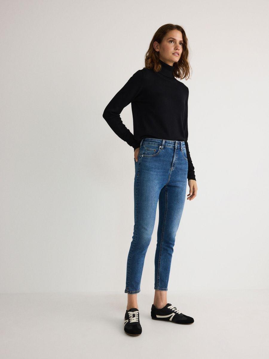 Navy Push-Up Jeans In Slim Fit, Navy, medium
