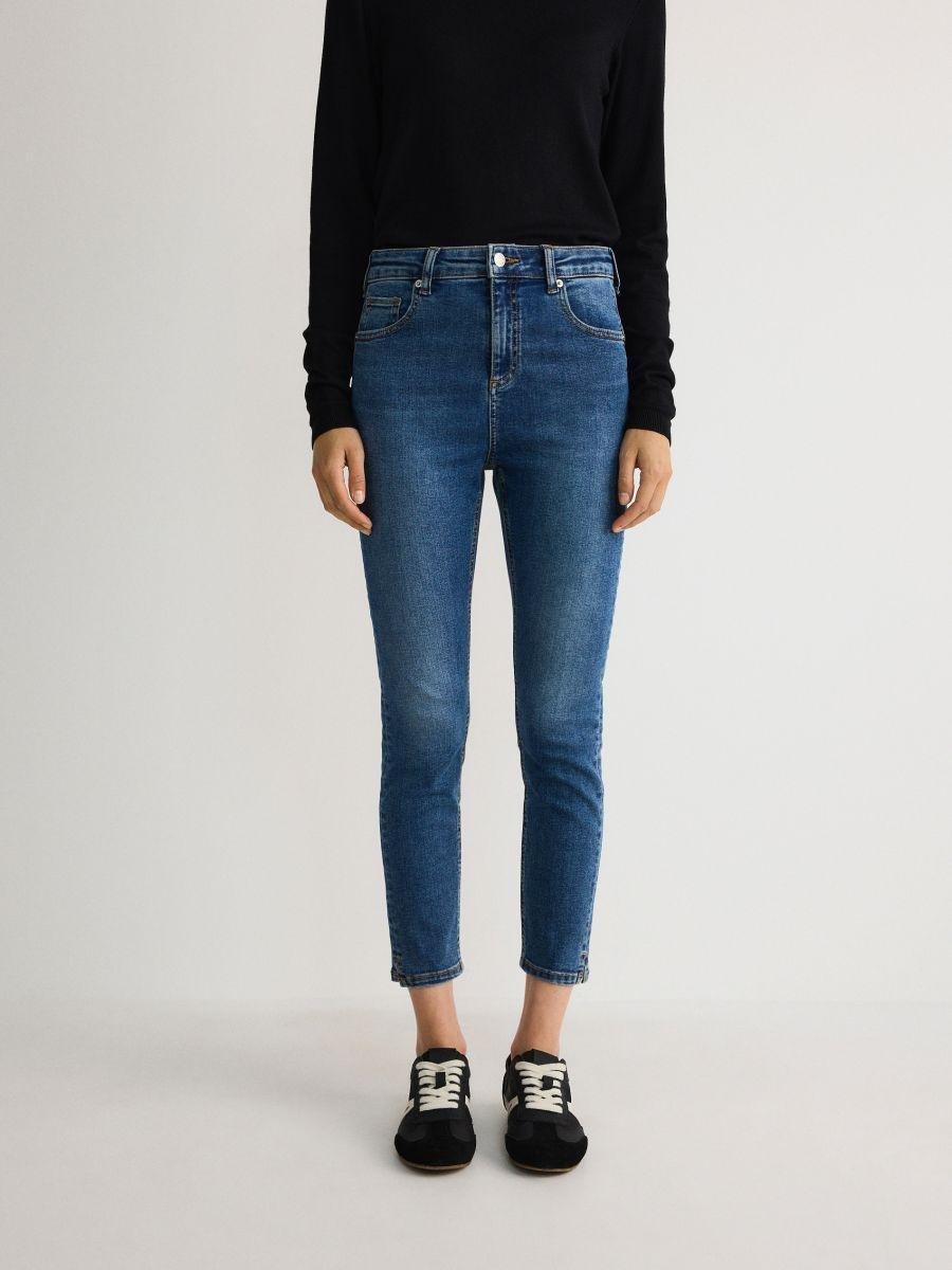Navy Push-Up Jeans In Slim Fit, Navy, medium