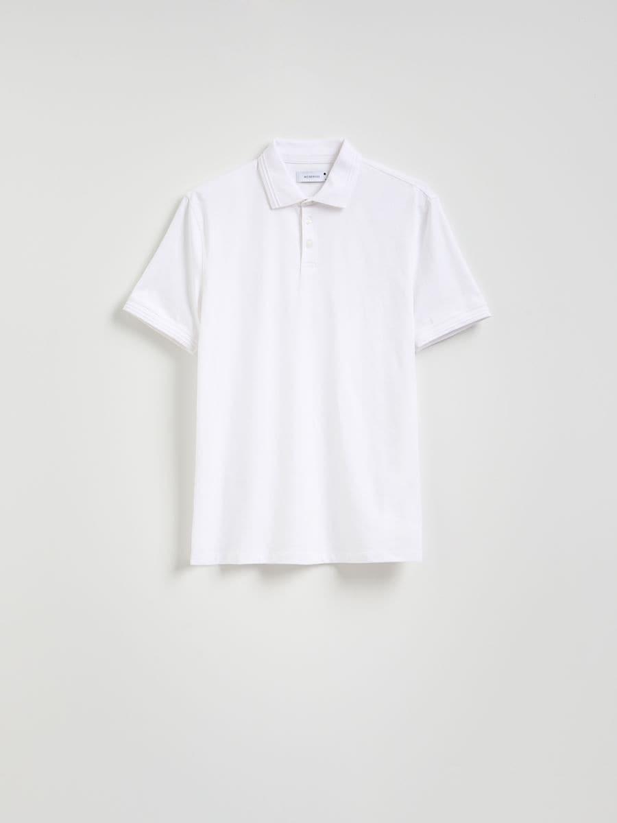 White Regular Polo Shirt, White, medium
