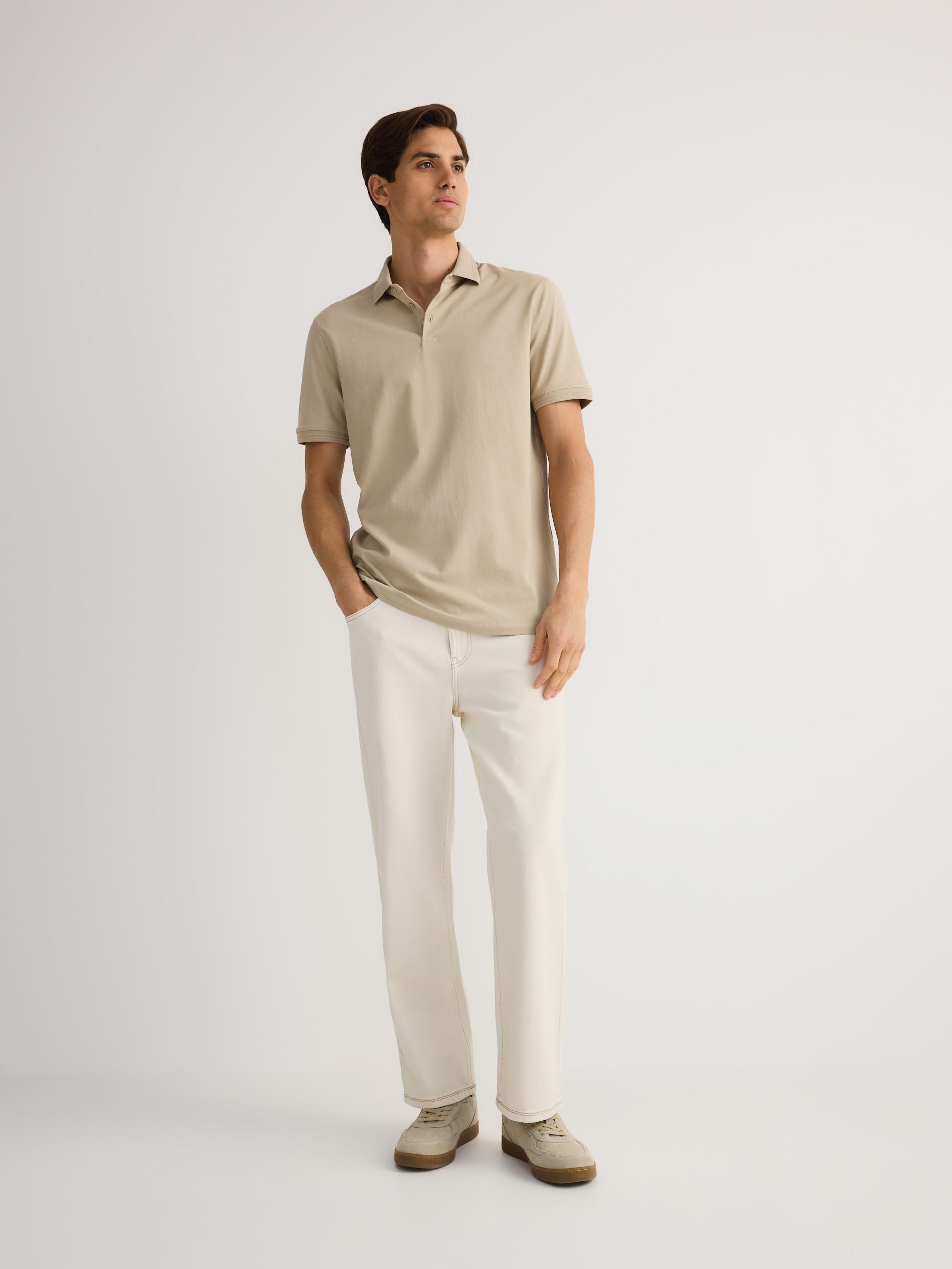 Beige Regular Polo Shirt, , large image number 1