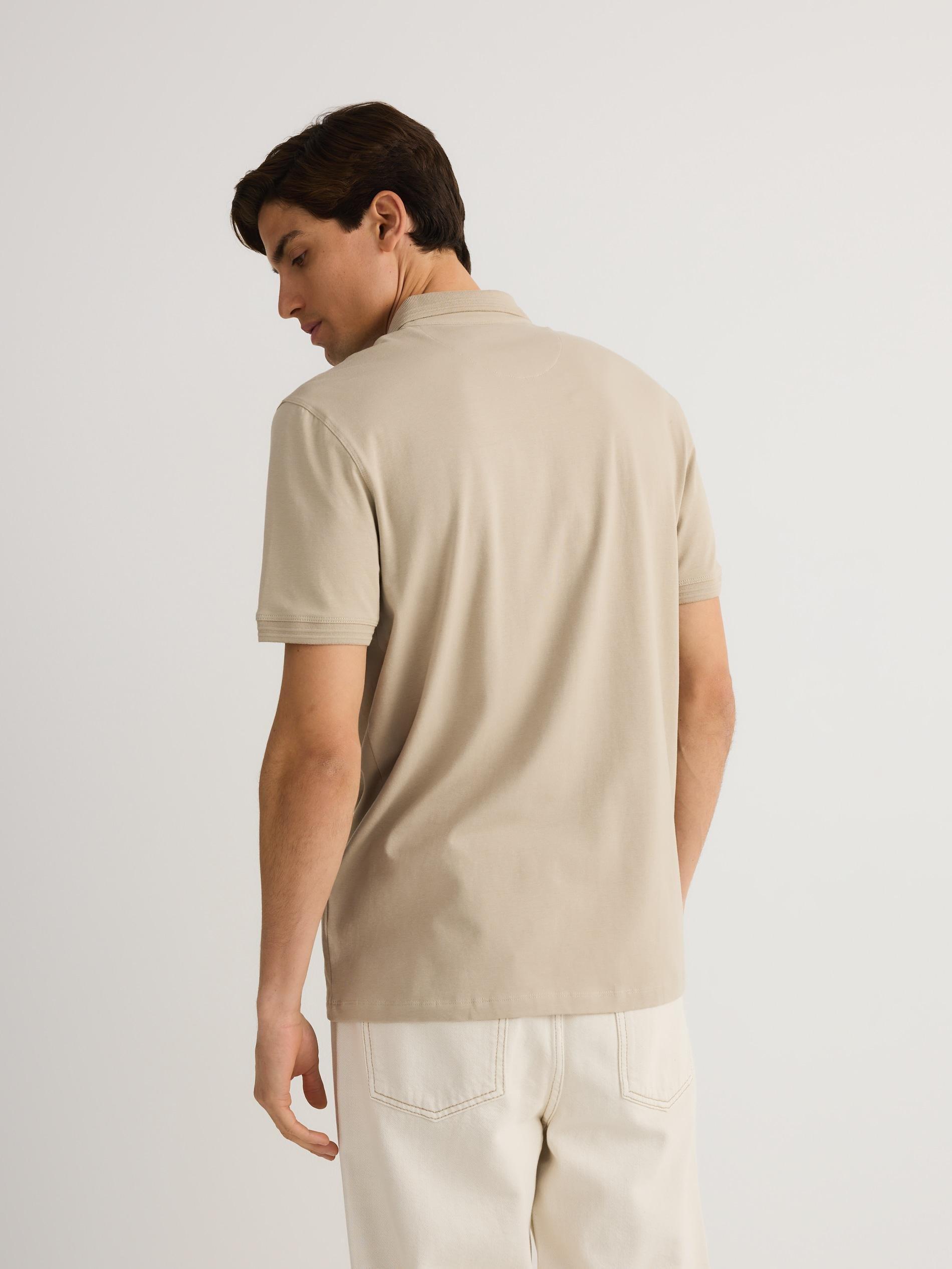 Beige Regular Polo Shirt, , large image number 3