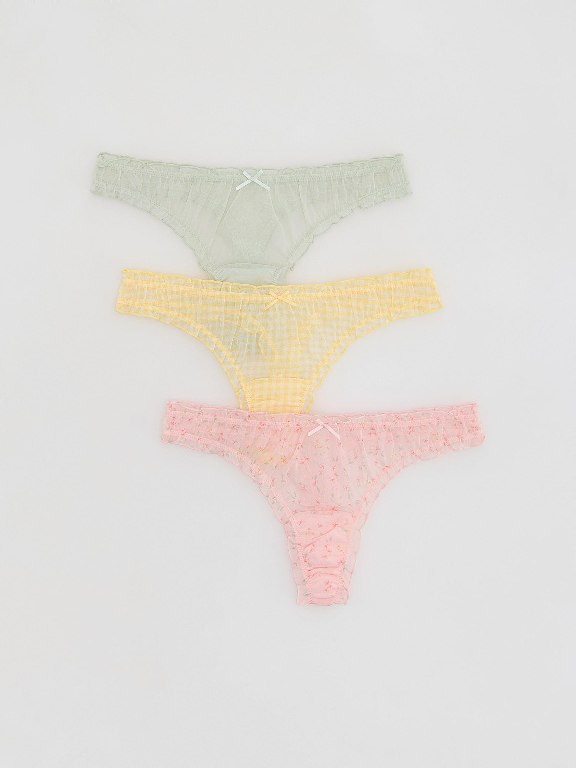Pink Thongs 3 Pack, Pink, large image number 0