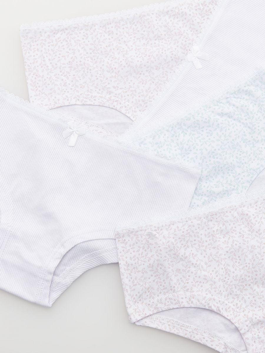 White Cotton Rich Hipster Knickers Set Of 5, , large image number 1