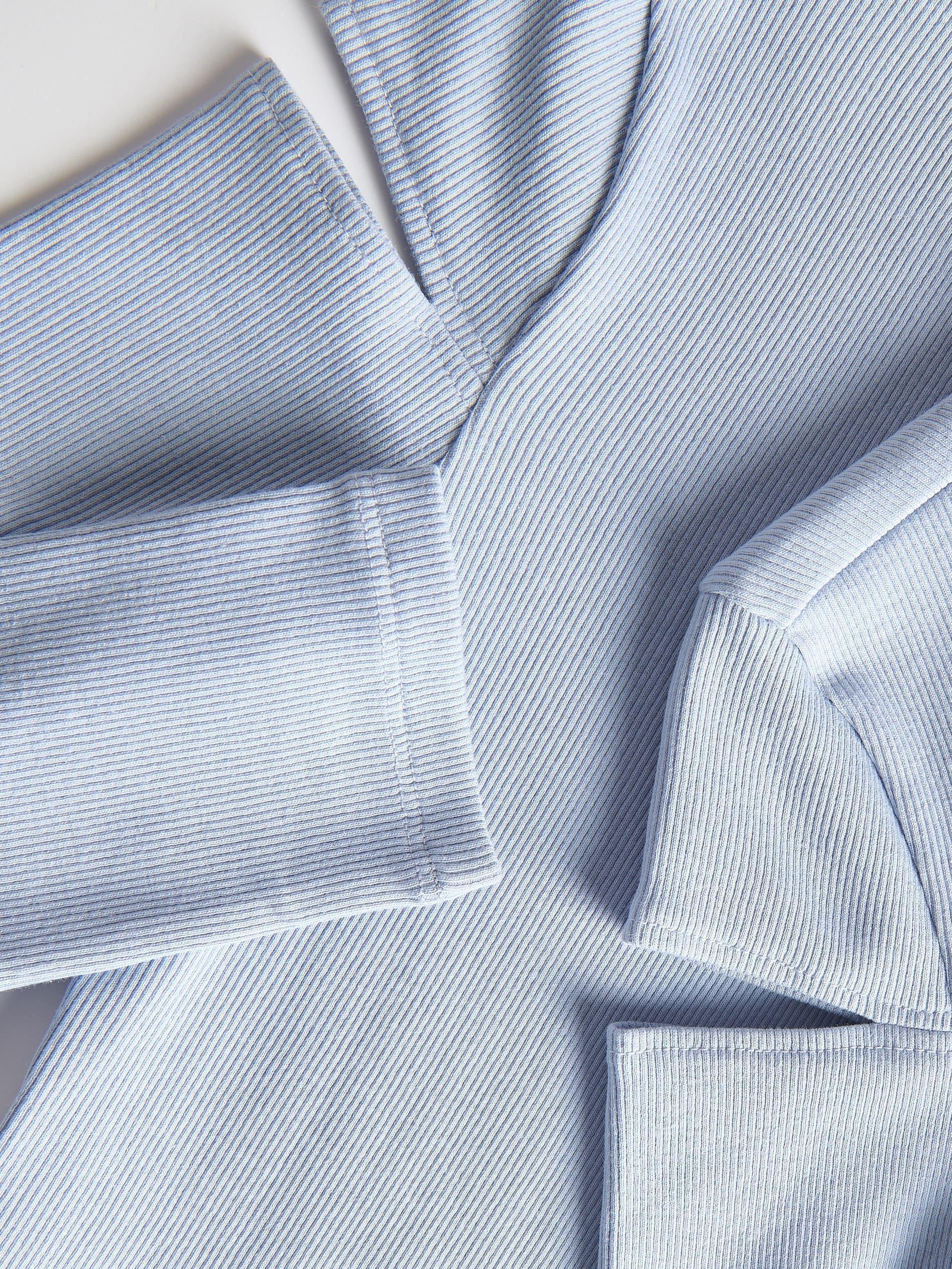 Blue T-Shirt With Cutouts On The Sleeves, , large image number 1