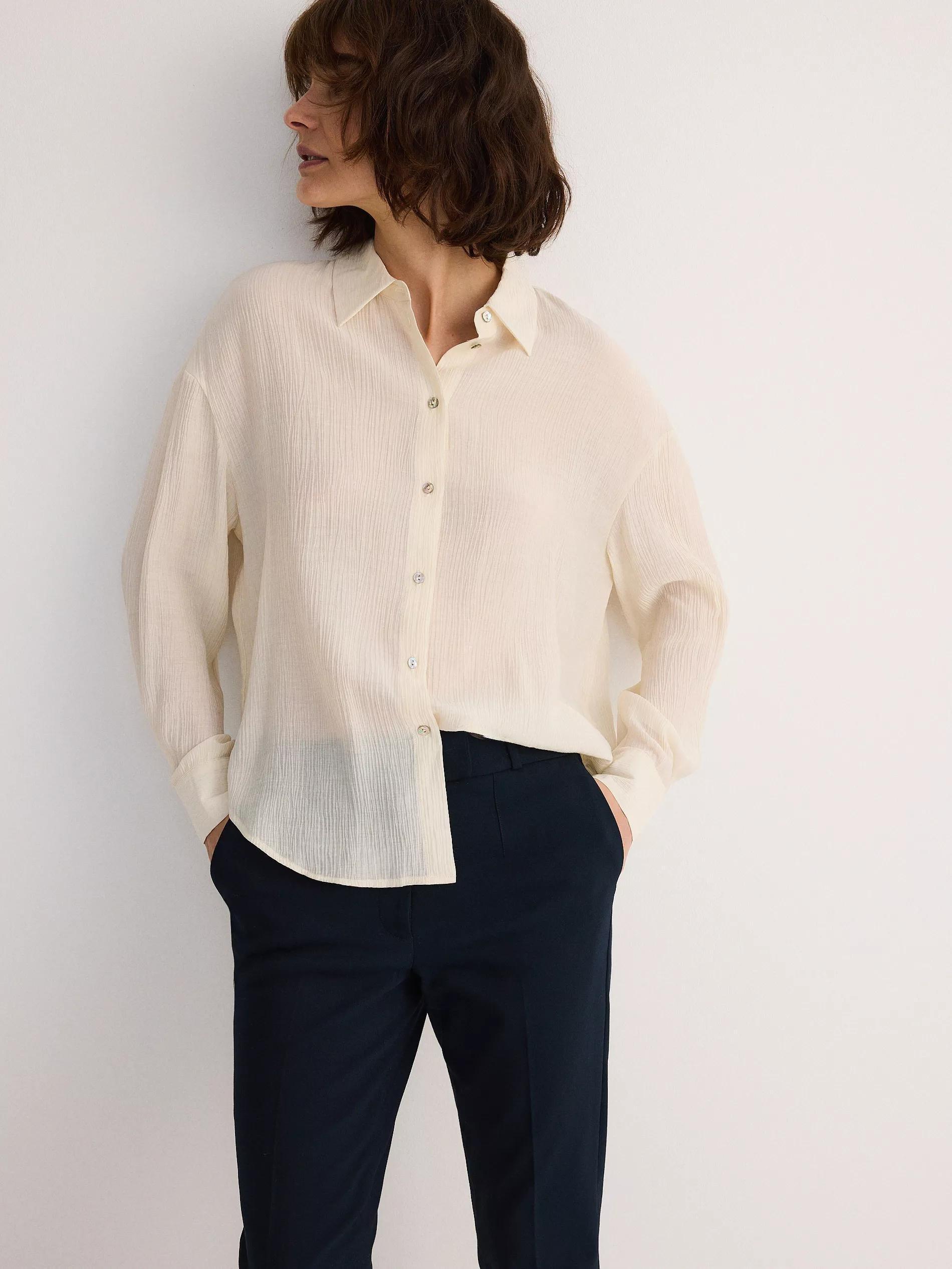 Blue Cigarette Pants With Printed Stripe, , large image number 3