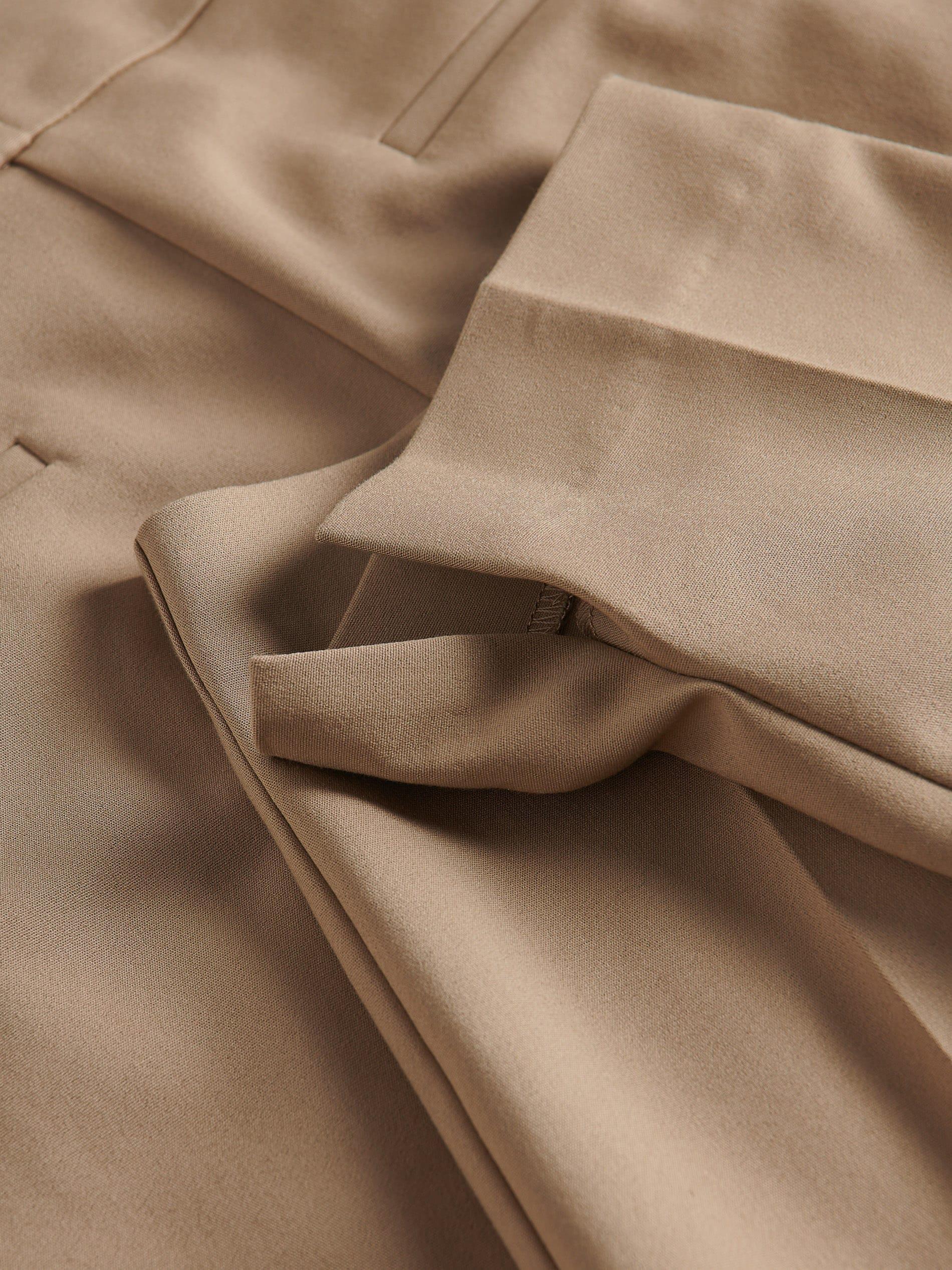 Beige Cigarette Pants With Crease, , large image number 4