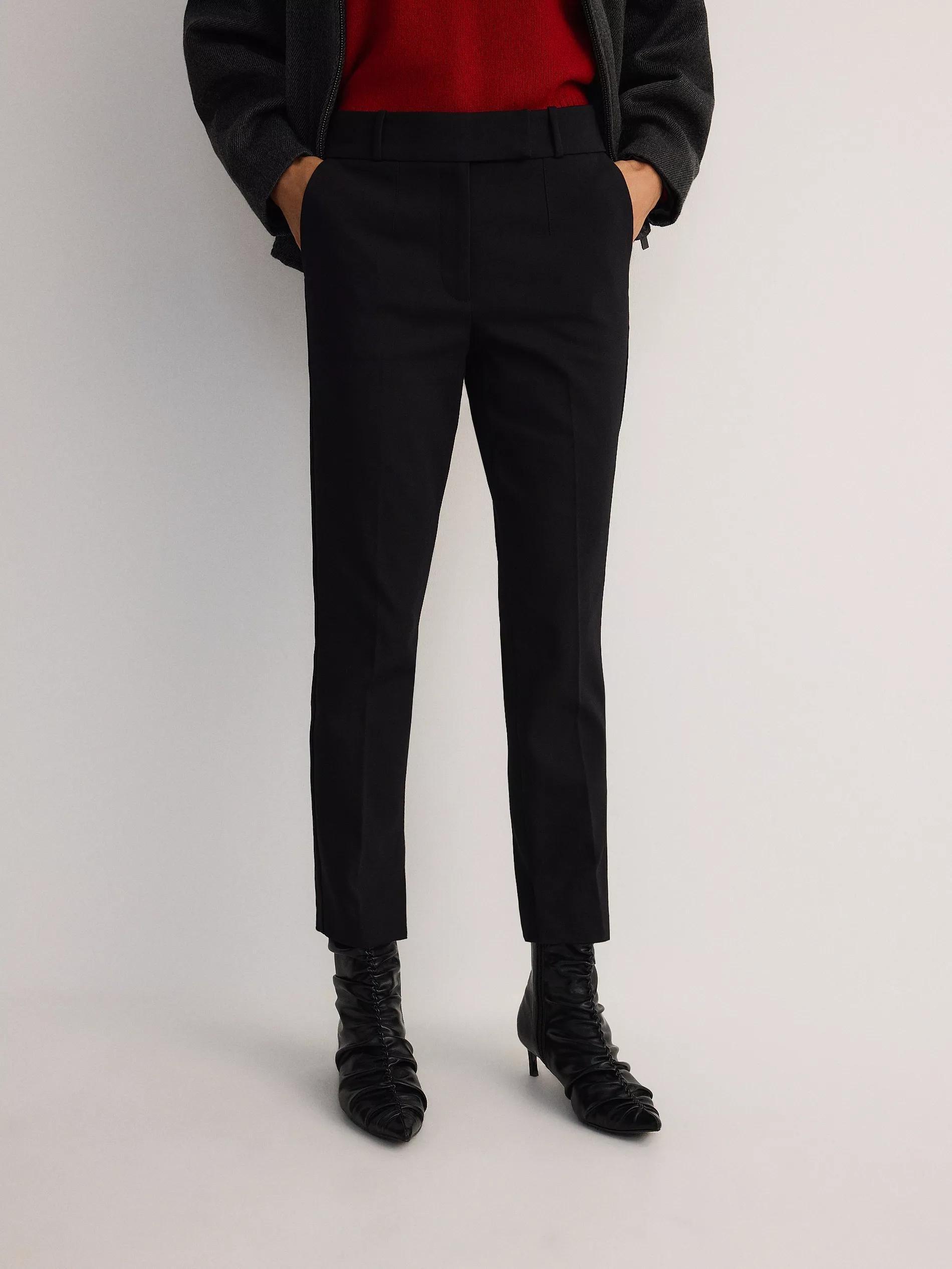 Black Cigarette Pants With Printed Stripe, , large image number 10