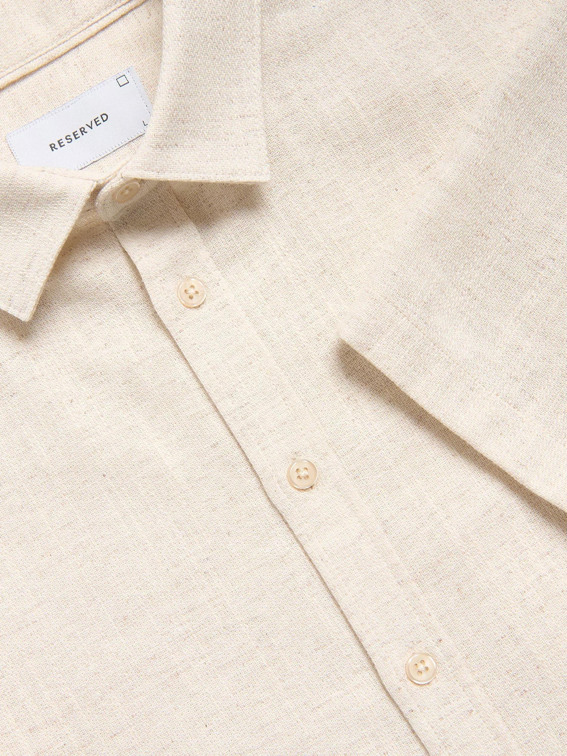 Beige Regular Shirt With Viscose Mix, Beige, large image number 5