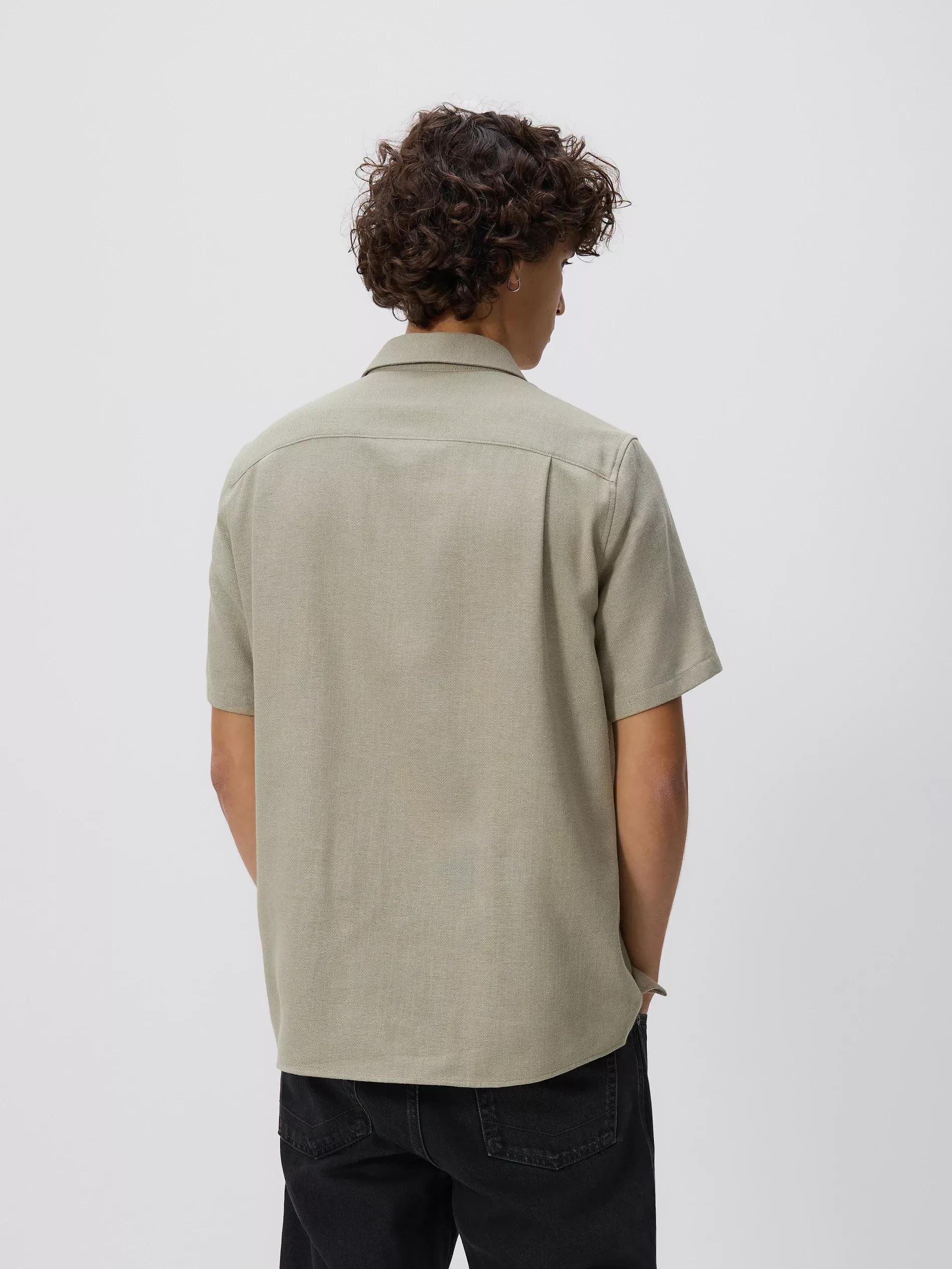 Green Regular Shirt With Viscose Mix, Green, large image number 3