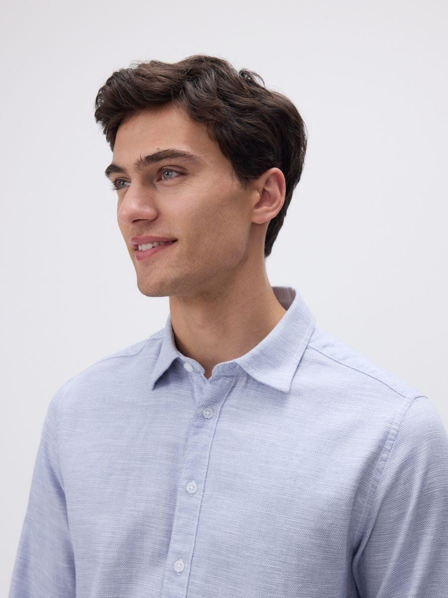 Blue Regular Fit Cotton Shirt, , large image number 2