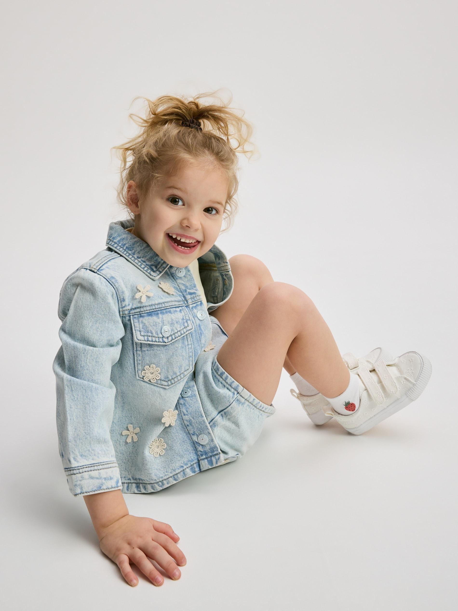 Blue Denim Jacket With Applique, Blue, large image number 0